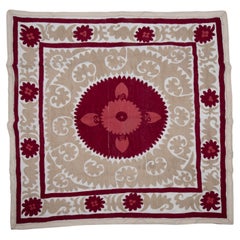 Decorative Vintage Suzani, Samarkand Uzbekistan, Mid 20th C.