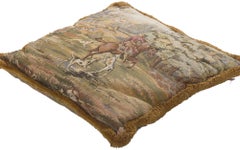 Decorative Vintage Tapestry Pillow, Louis XV Hunting - II Francois Boucher