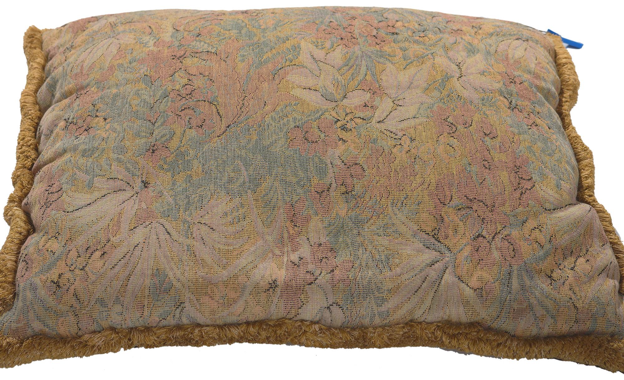 Hand-Woven Decorative Vintage Tapestry Pillow, Louis XV Hunting - II Francois Boucher For Sale