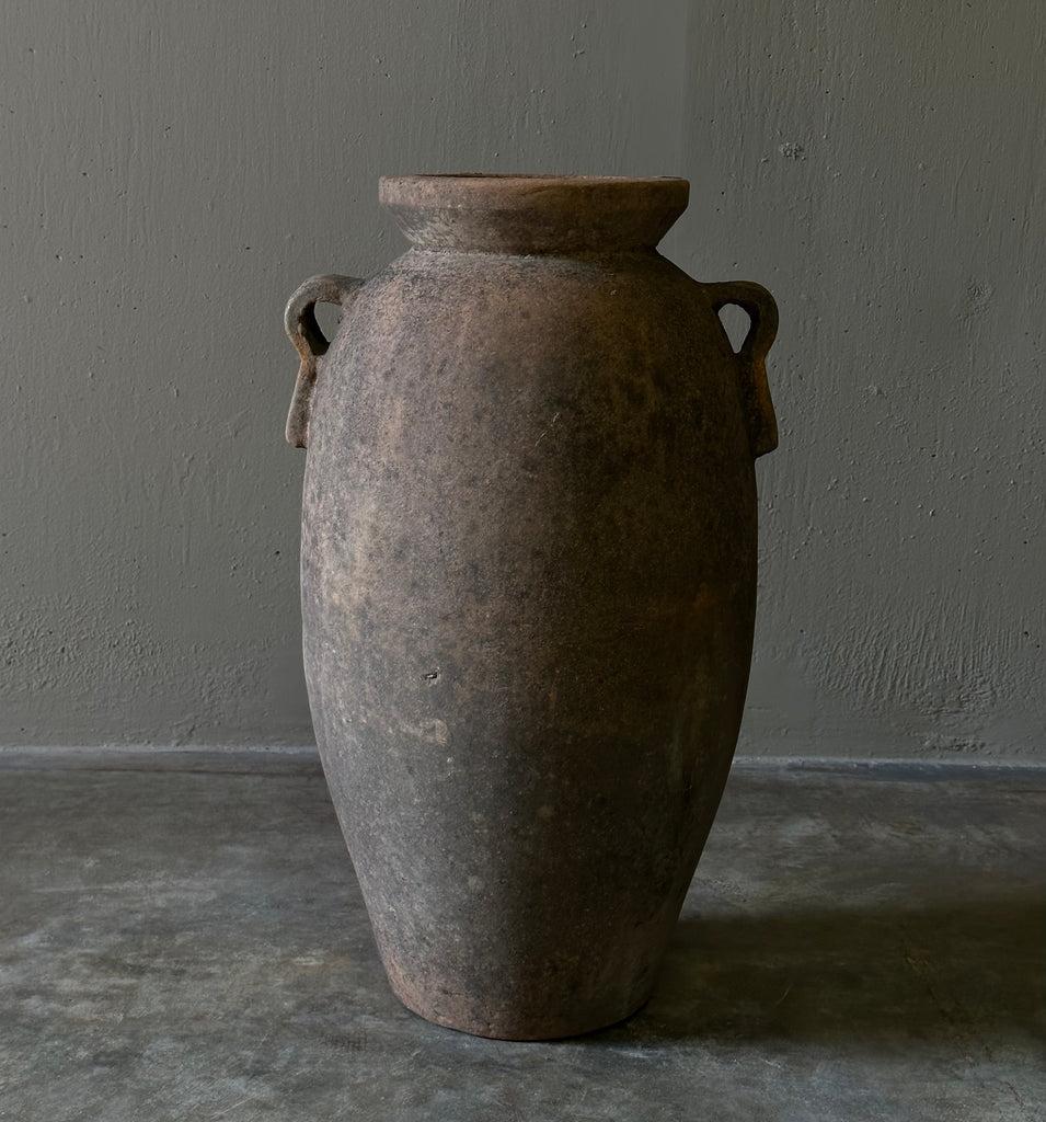 Decorative Vintage Terracotta Urn In Good Condition For Sale In Los Angeles, CA