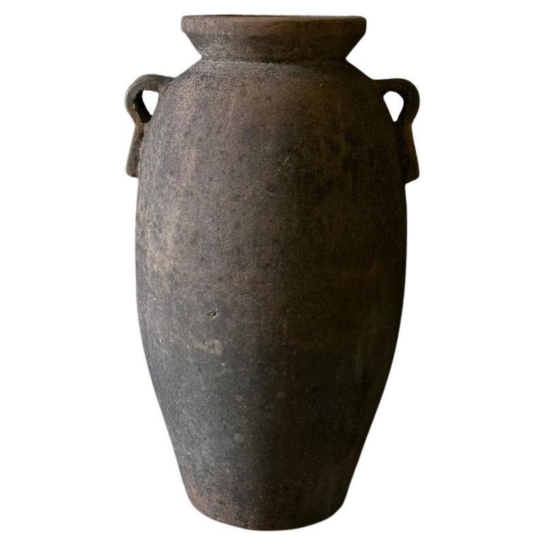 Decorative Vintage Terracotta Urn For Sale at 1stDibs