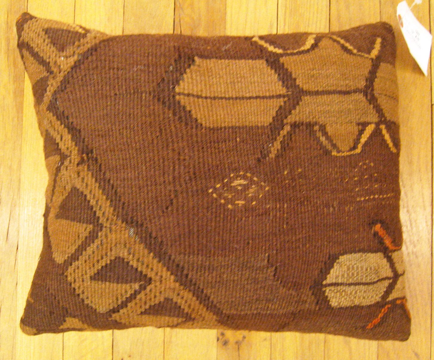 Vintage Turkish Kilim Pillow; size 1’5