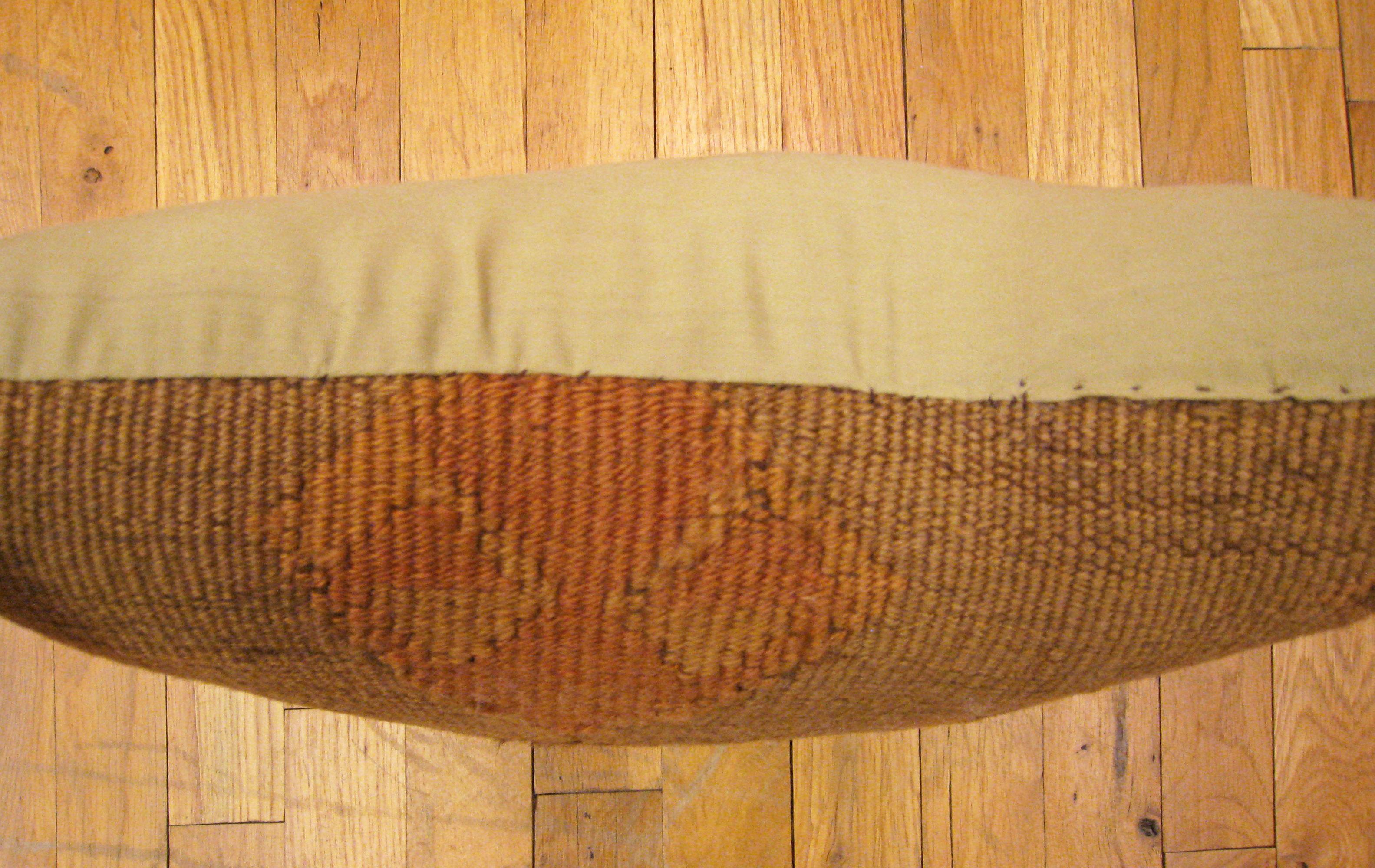 Decorative Vintage Turkish Kilim Pillow with Geometric Abstracts In Fair Condition For Sale In New York, NY