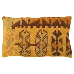 Decorative Vintage  Turkish Kilim Pillow with Geometric Abstracts