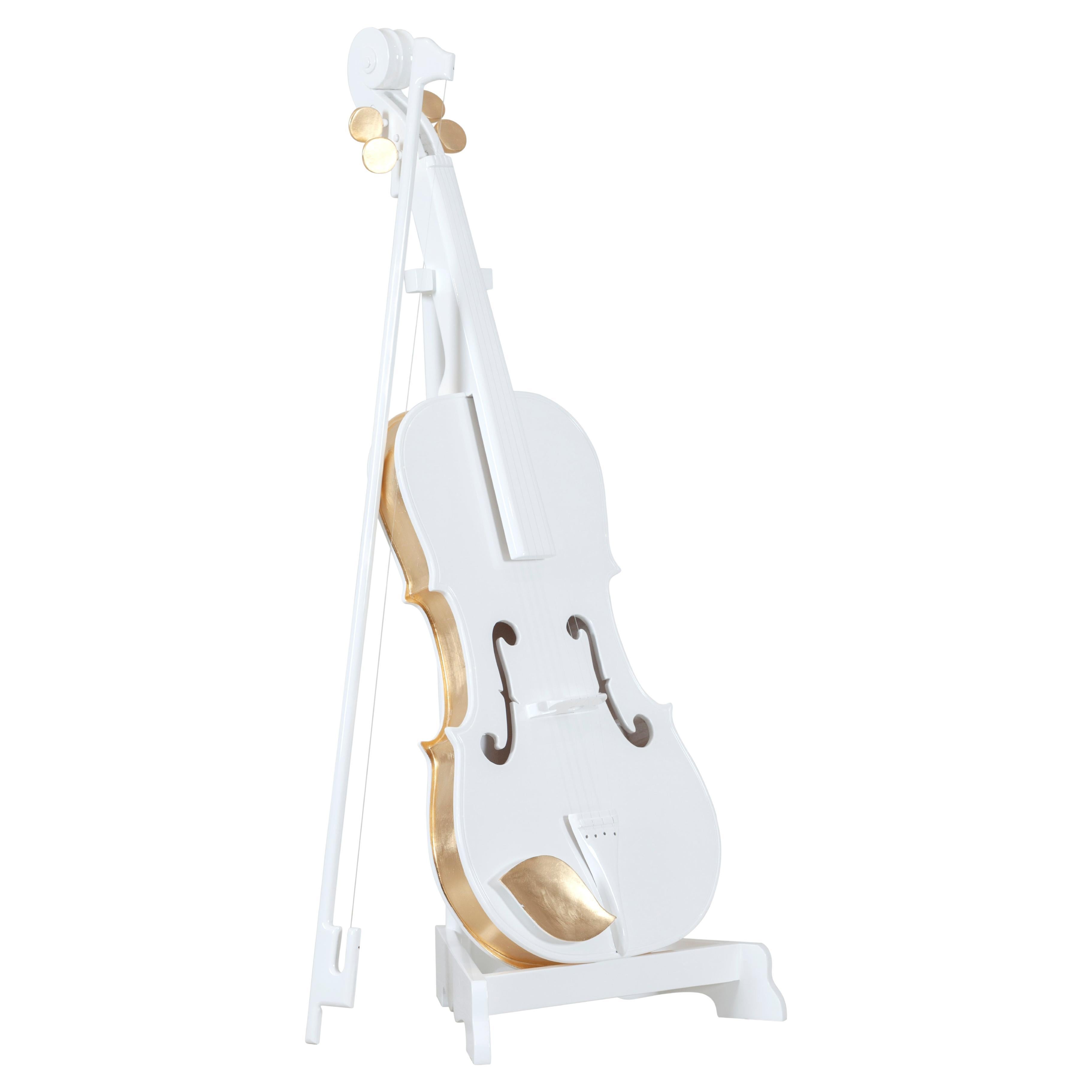 Decorative Brahms Cello Sculpture Piece Handmade in Portugal by Lusitanus Home