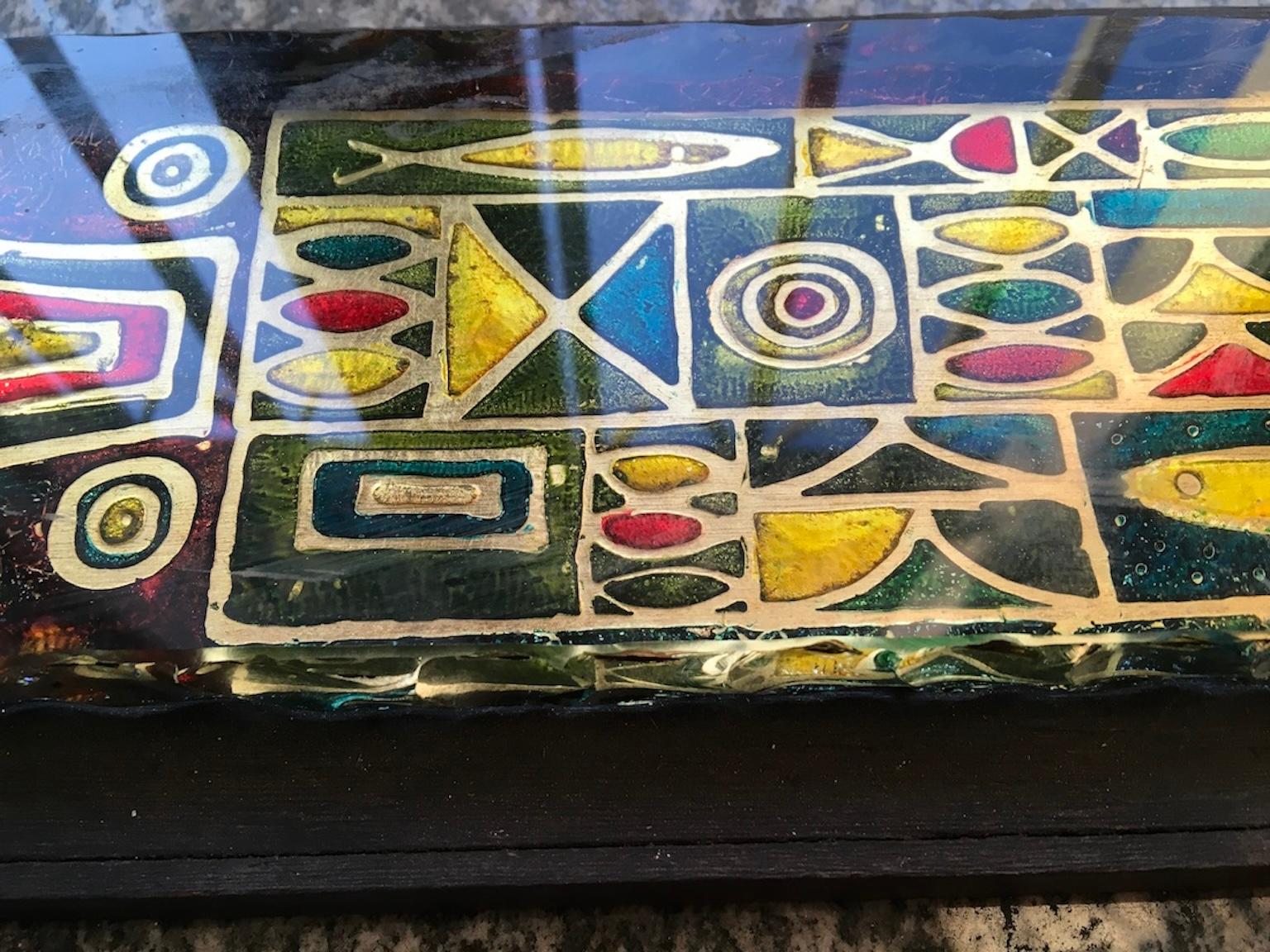 Moderno Pannello decorativo da parete di Erwin Walter Burger per Fontana Arte in vendita