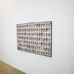 Dekorative Wandtafel mit mexikanischen Ringkämpfern (Volkskunst)