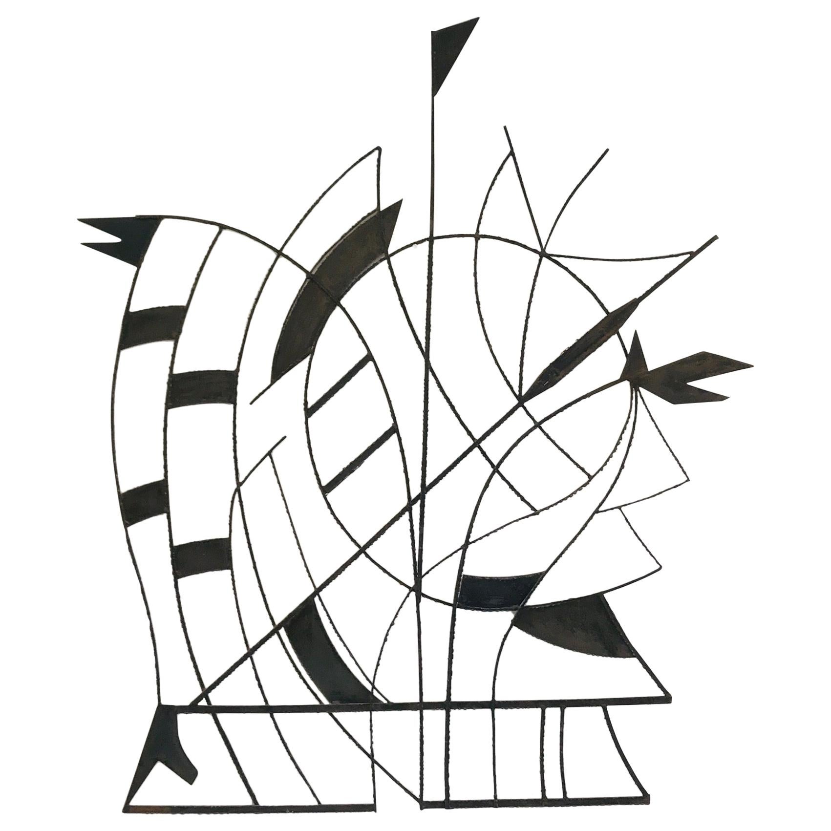 Unique Style Metal Wall Art at 1stdibs
