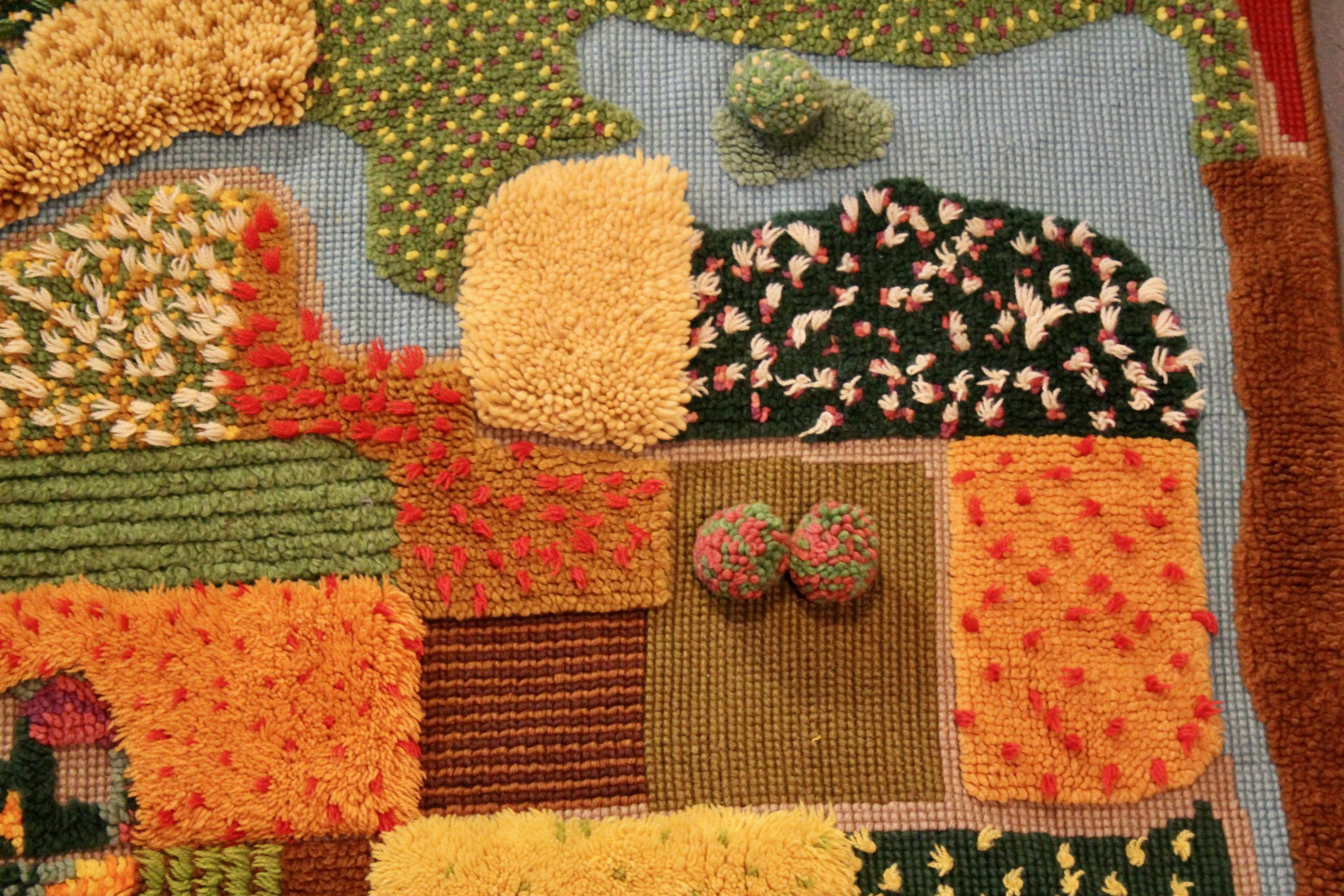 Dekorativer Wandteppich (Wolle) im Angebot