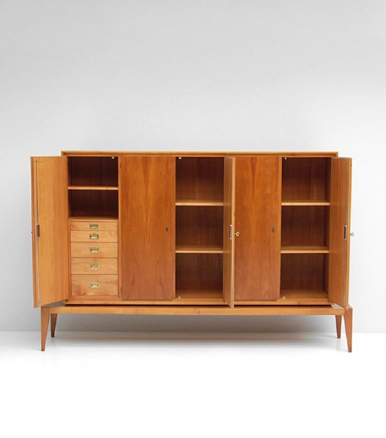 mid-century decorative Walnut Cabinet 1950s For Sale 1