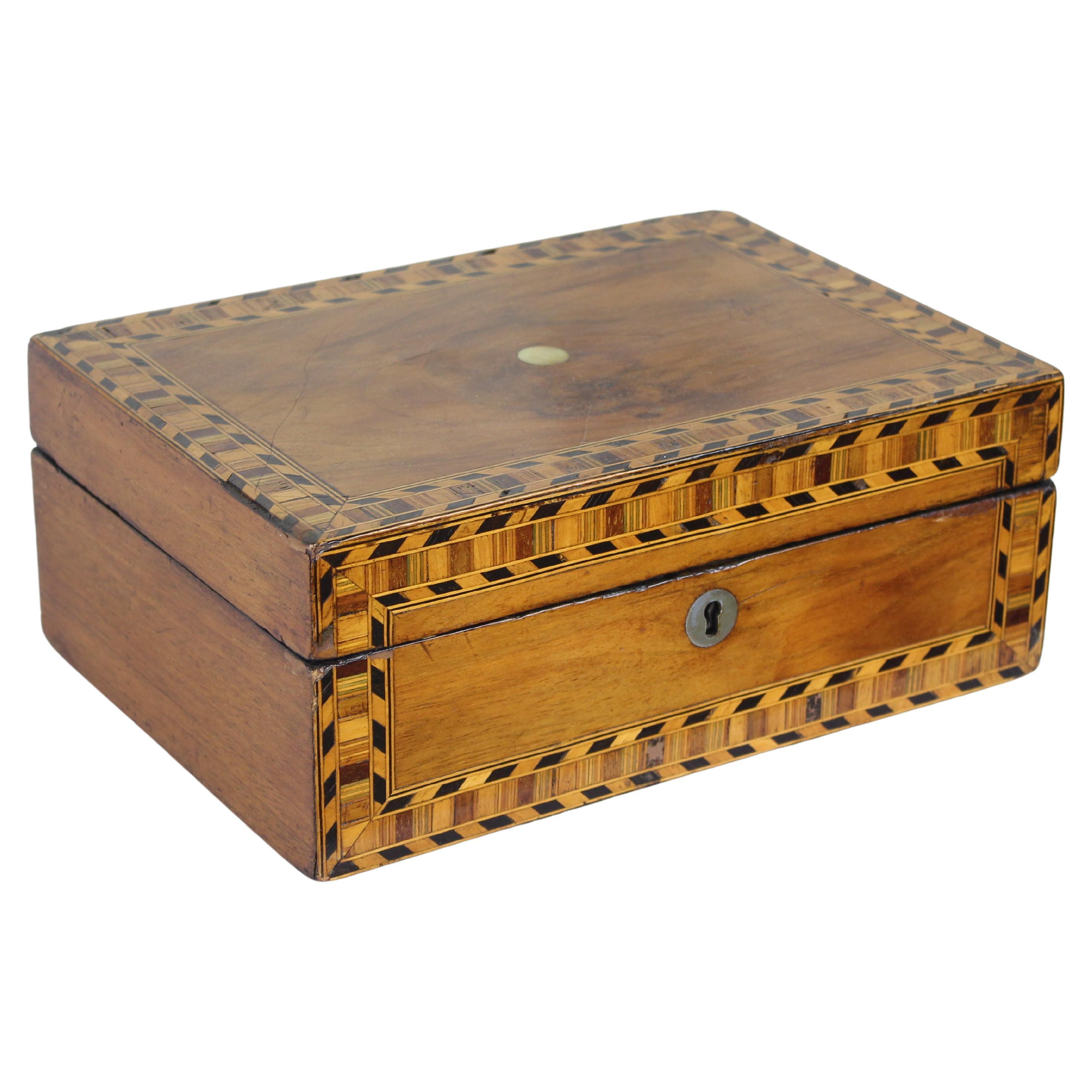 Decorative Walnut Tumbridgeware Box