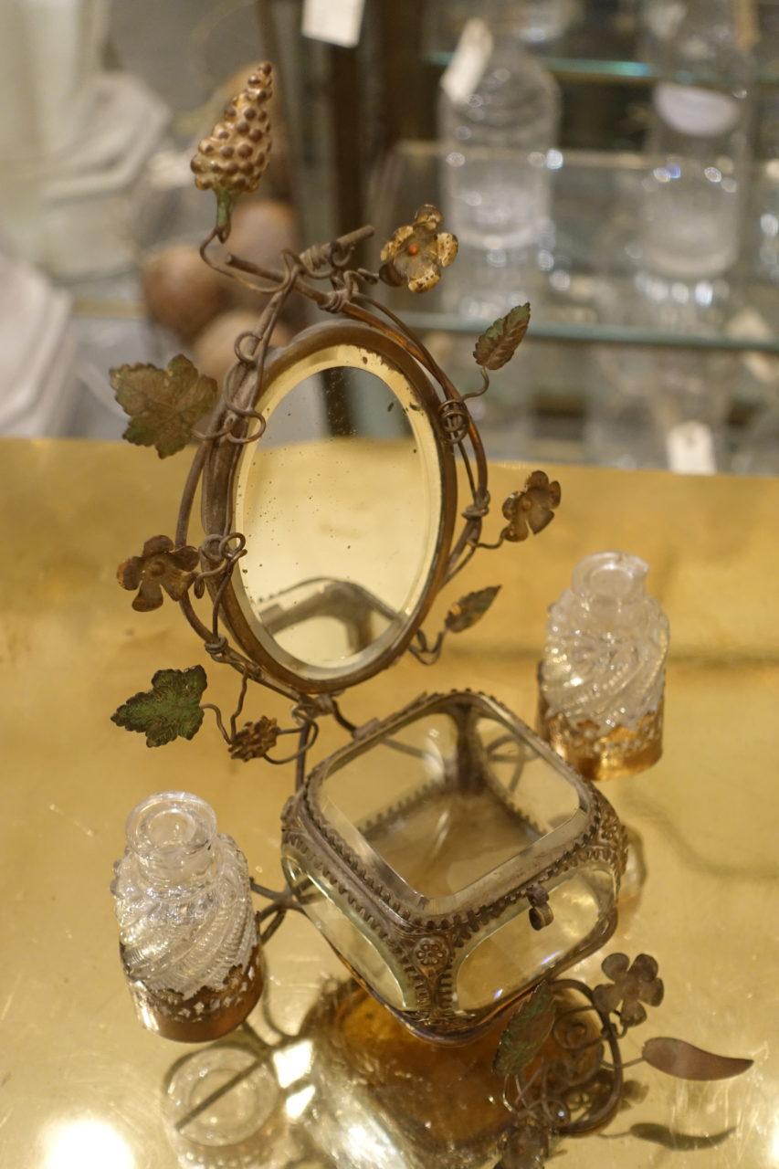 Gilt Decorative Wedding Gift Perfume and Trinket Case, 1900s, France