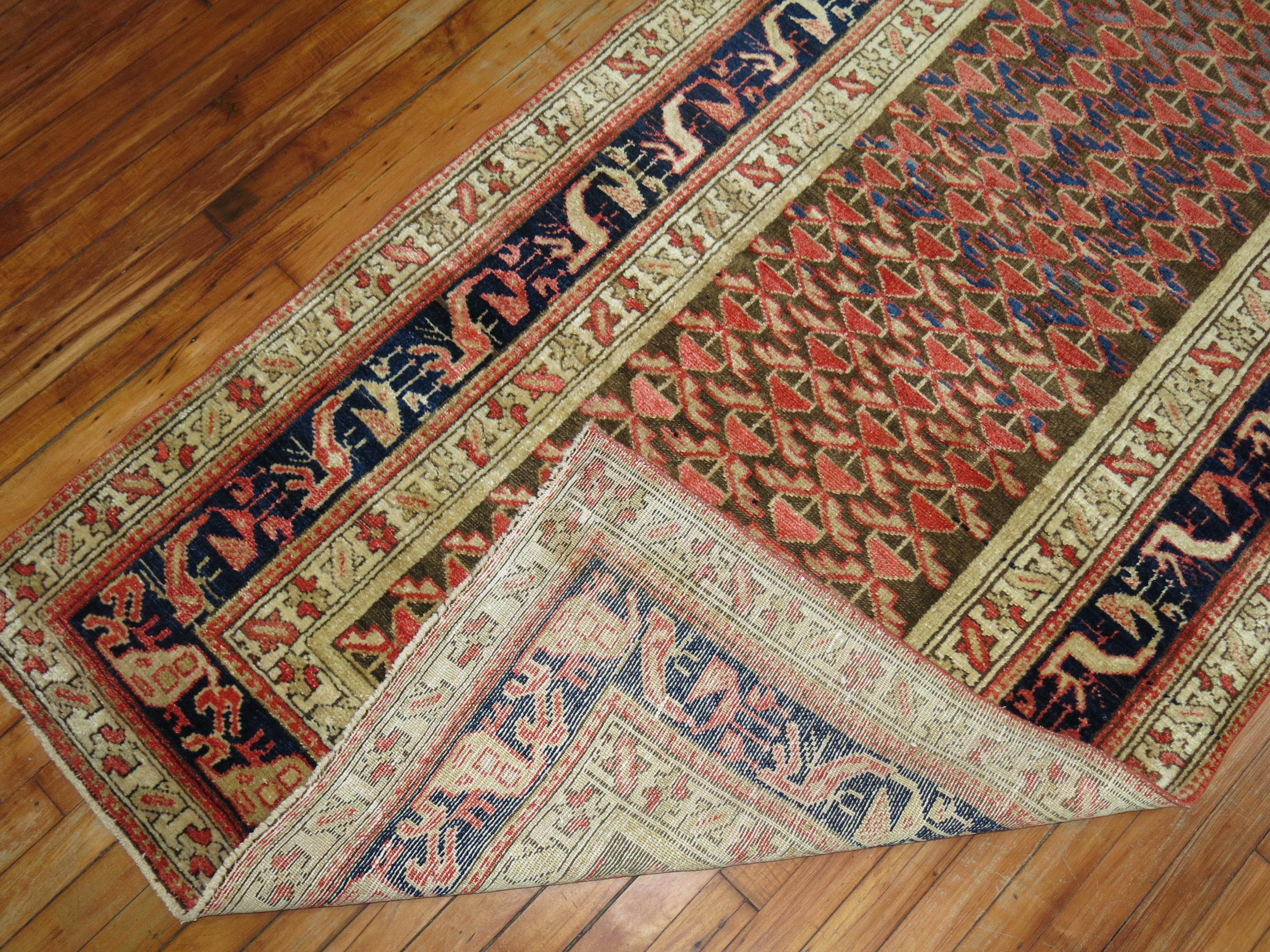Mid-20th Century Decorative Wide Traditional Persian Malayer Long Runner For Sale