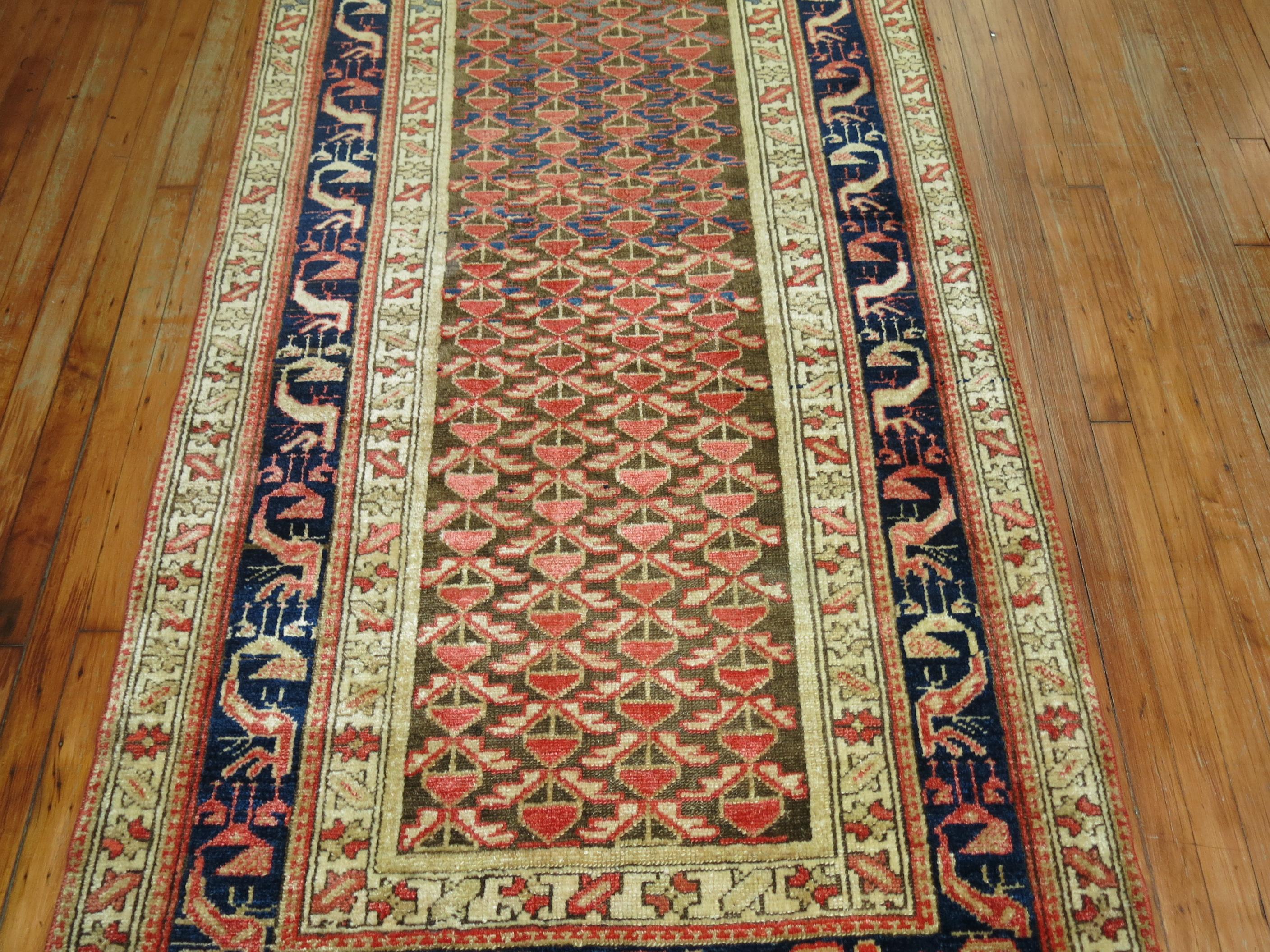 Wool Decorative Wide Traditional Persian Malayer Long Runner For Sale