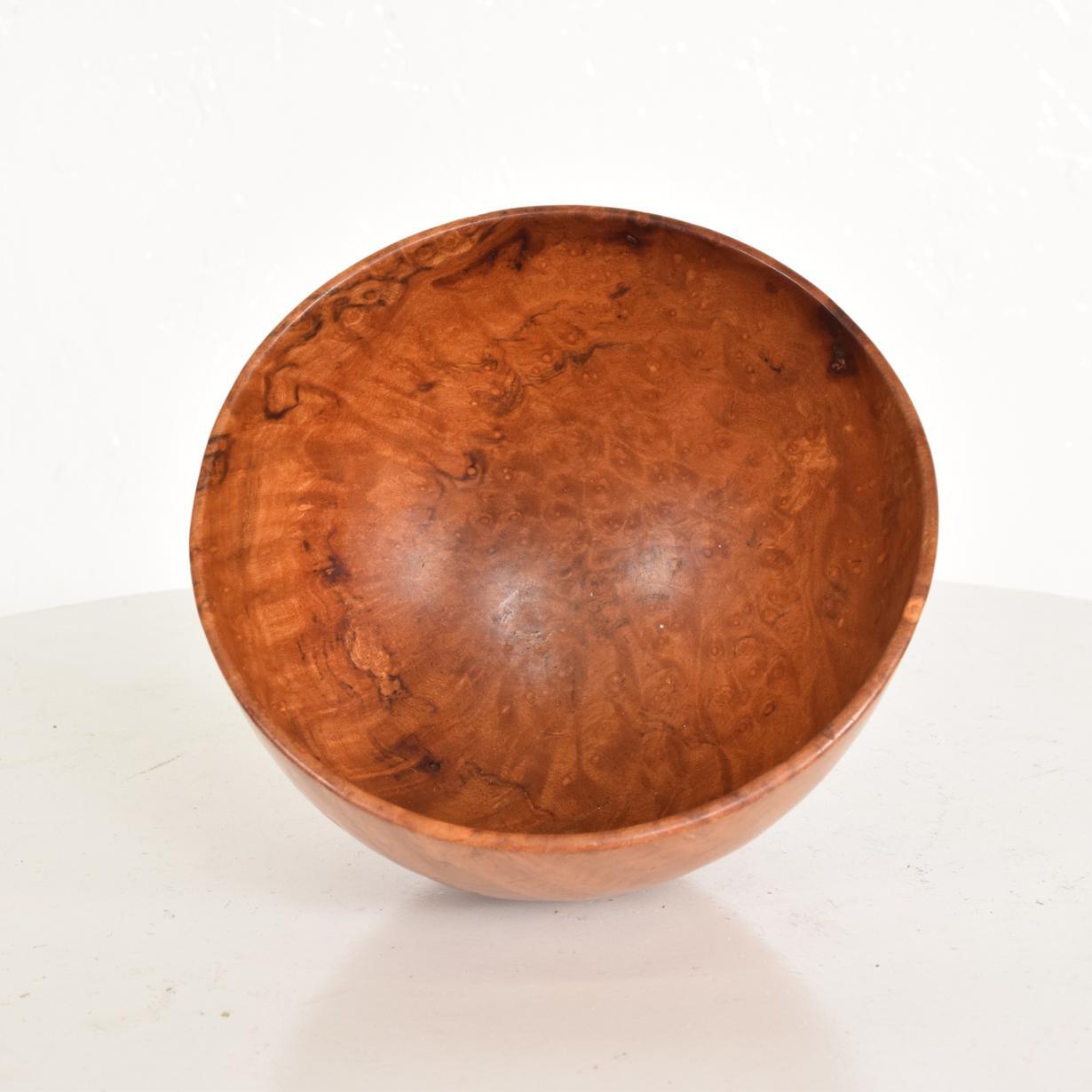 Modern Decorative Wood Bowl in Madrone Wood Signed Jim Misenko