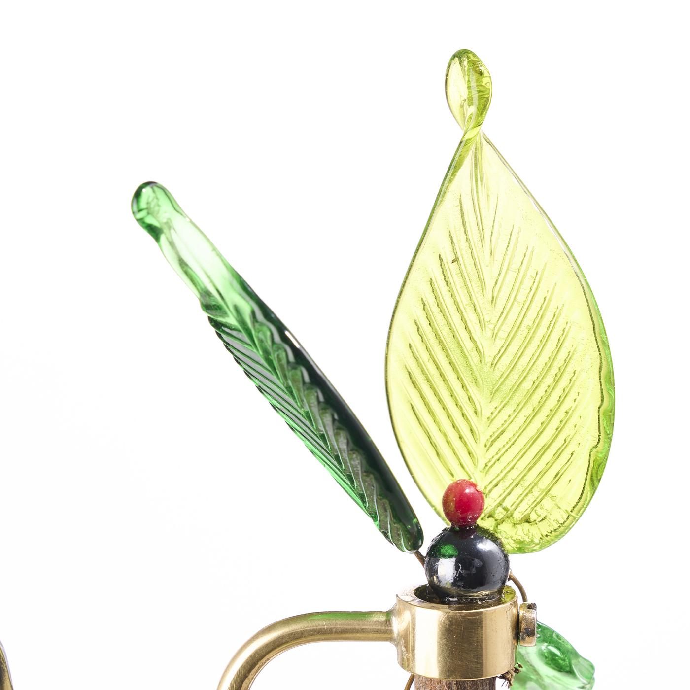 Dekorativer Kerzenständer aus Holz mit Glasbeeren und Blättern Nr. 3 im Angebot 3