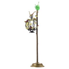 Portavelas Decorativo de Madera Centro de Mesa con Bayas y Hojas de Cristal nº 4