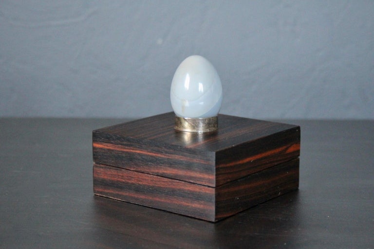 Decorative Wood Metal and Stone Box For Sale at 1stDibs