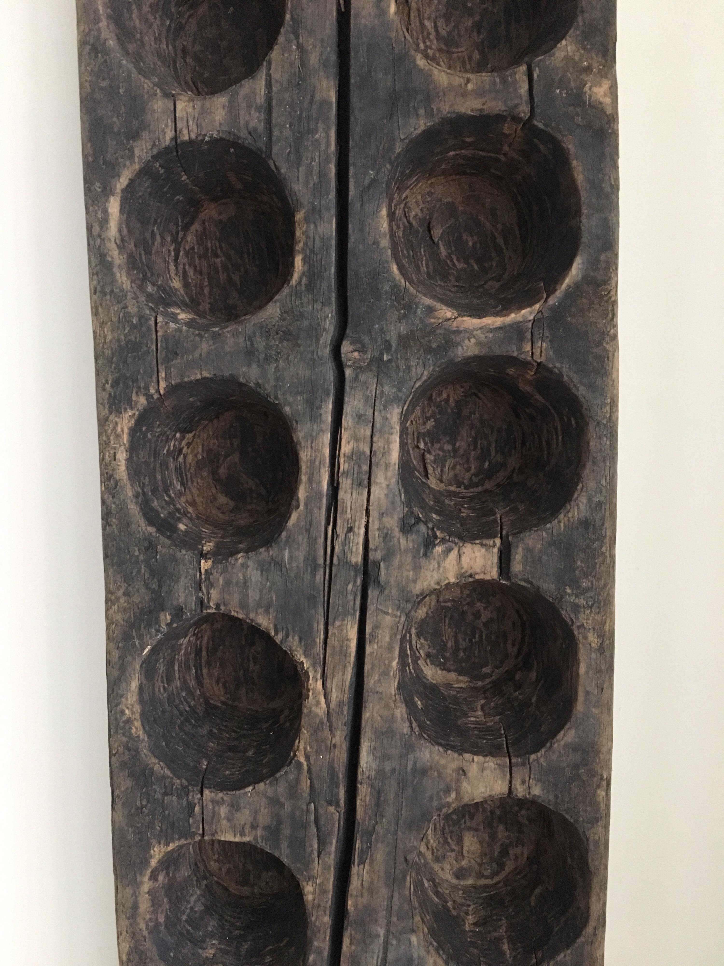 Rustic Decorative Wood Mold from Mexico, 1970s