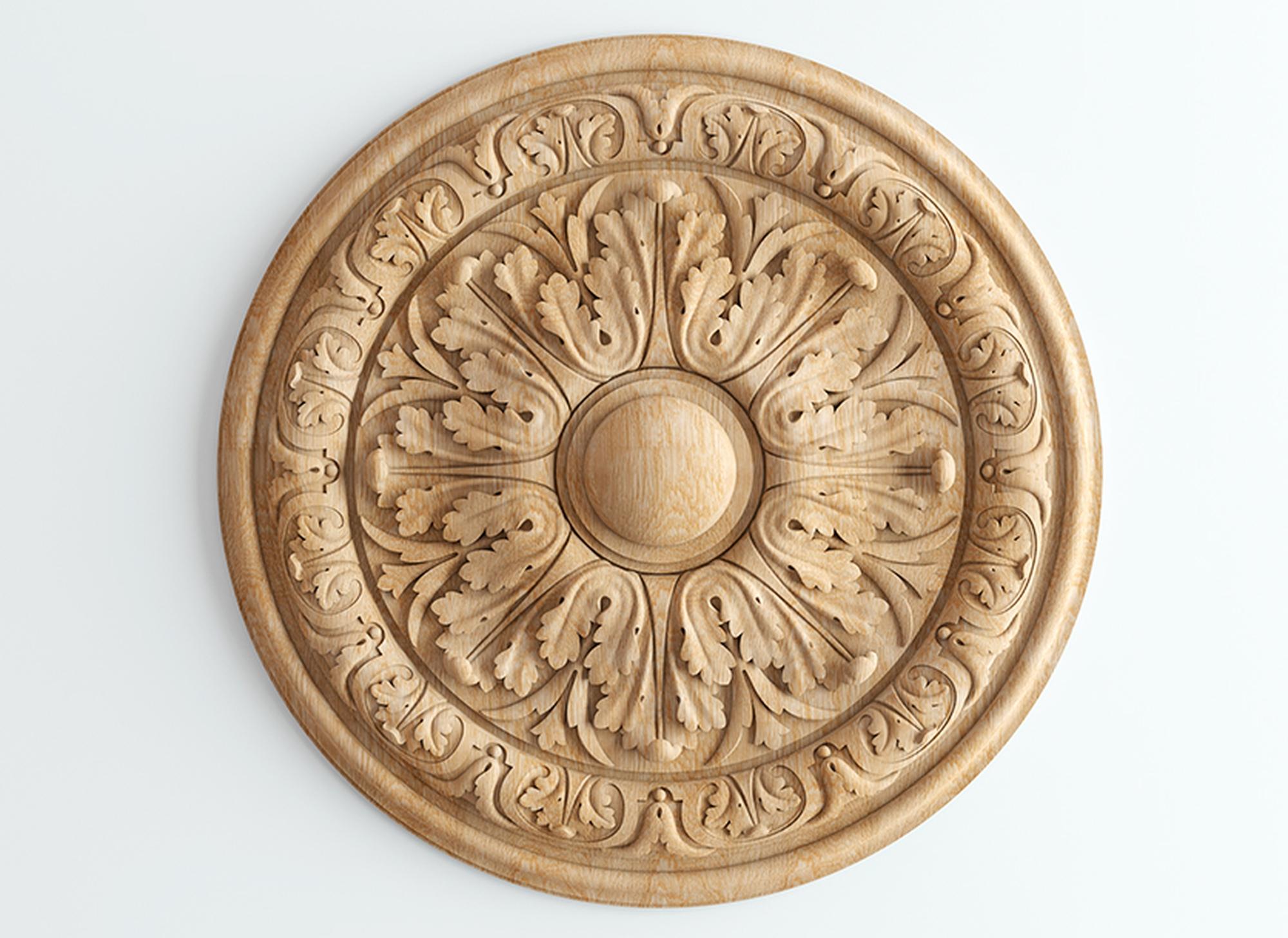 High-quality hand carved wood rosettes from oak or beech of your choice.

>> SKU: R-049

>> Dimensions (A x B x C):

1) 13.78