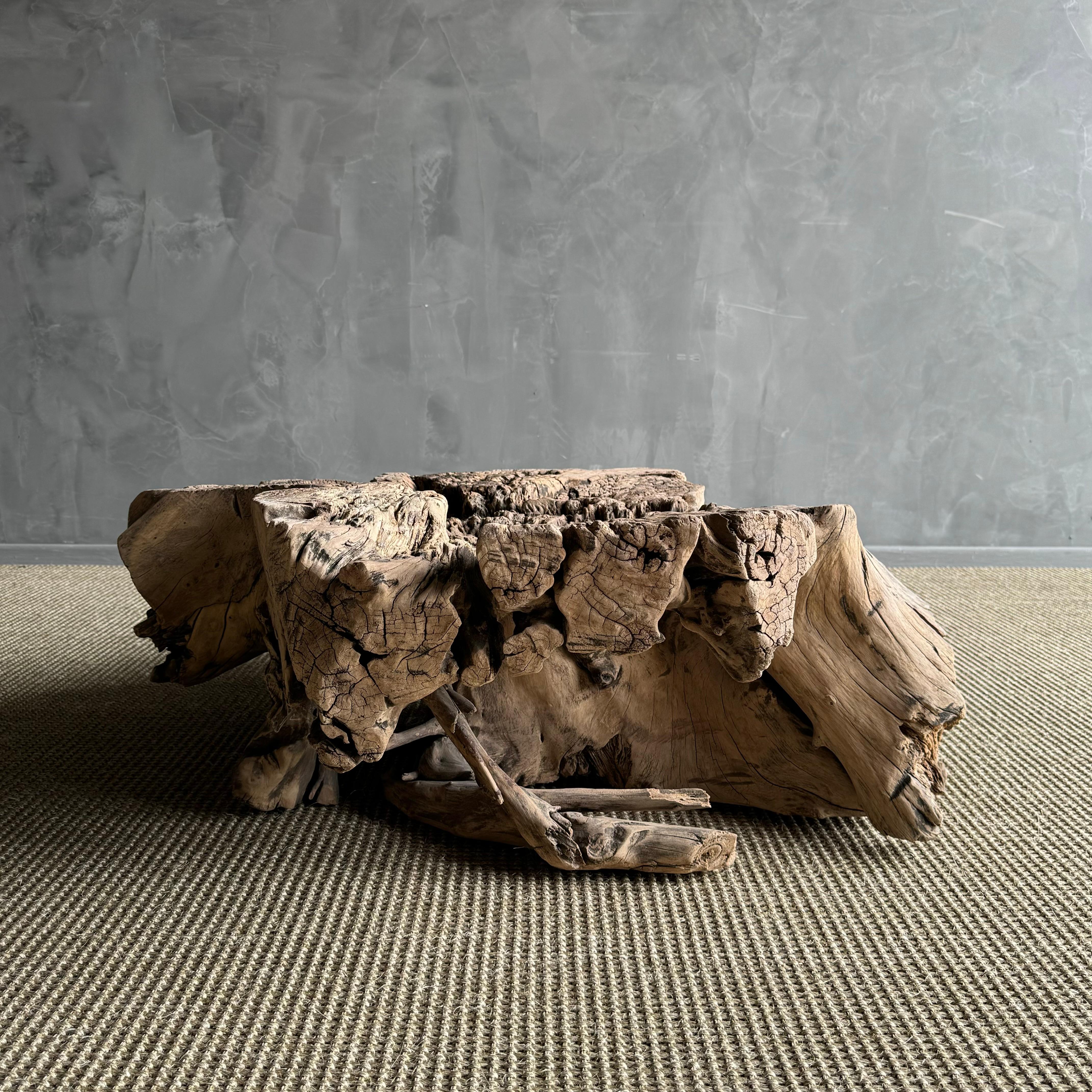 Tavolino o tavolino decorativo con ceppo di Wood in vendita 2