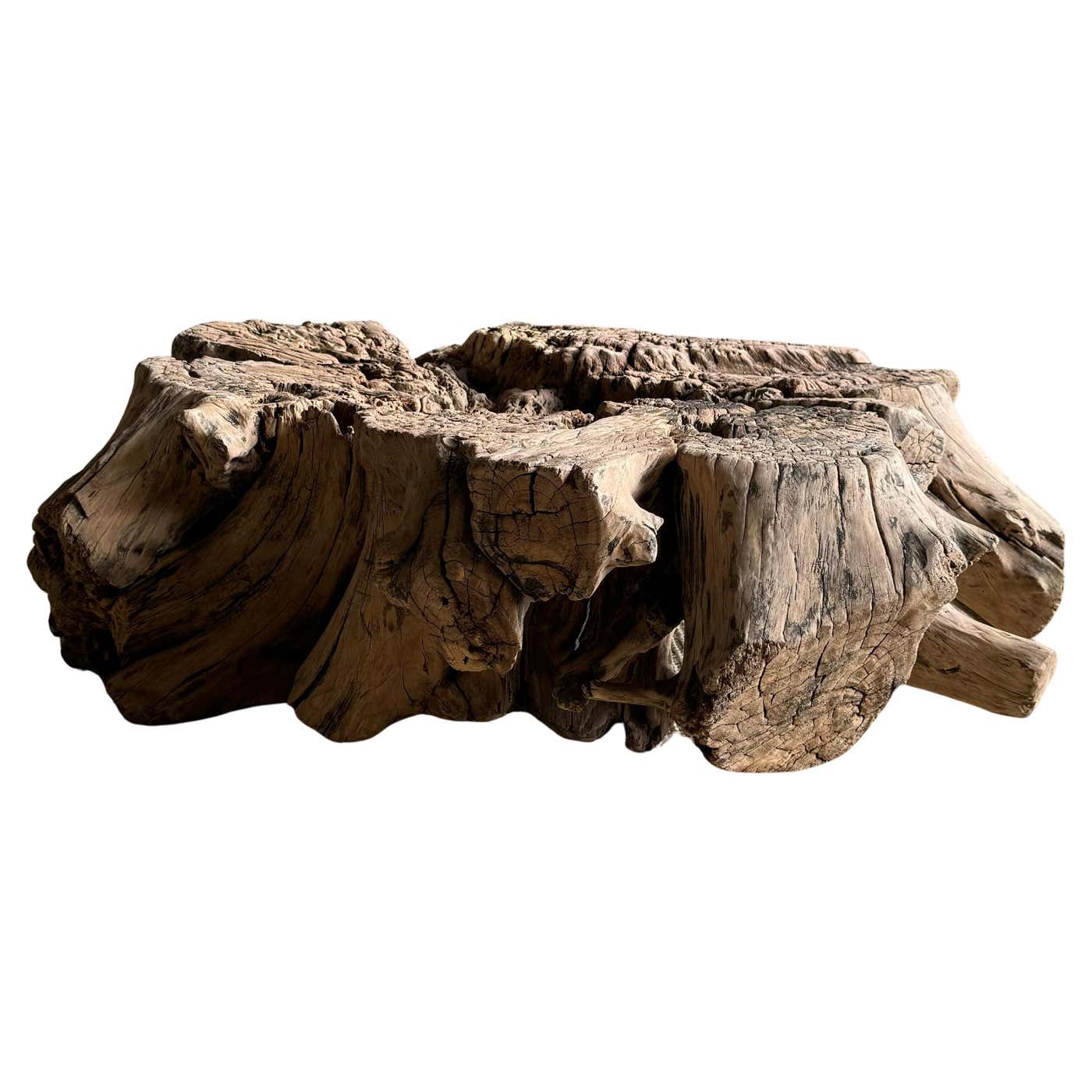 Column Stump Table Decorative Wood Stump Coffee Table or Side Table For Sale at 1stDibs