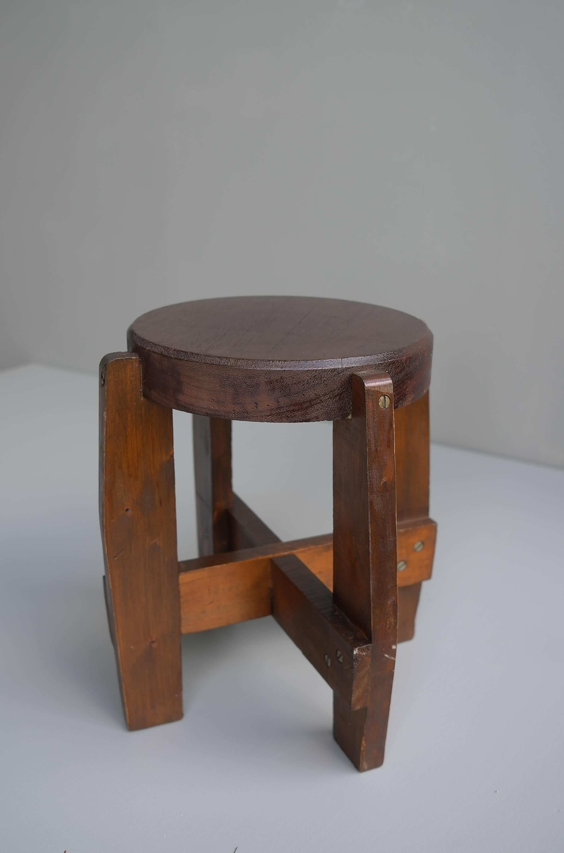 wooden artist stool
