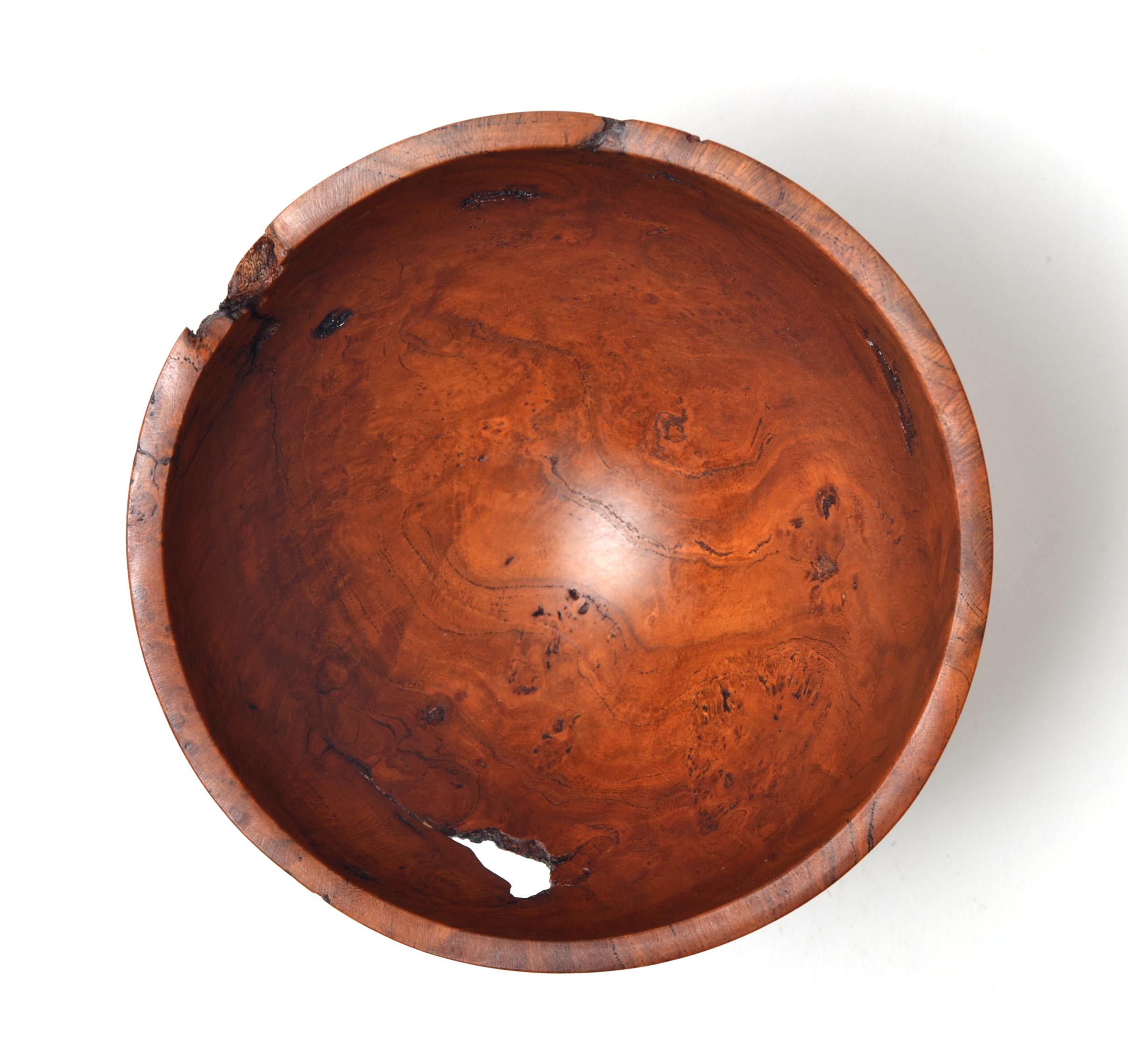 Contemporary Decorative Wooden Bowl by Dustin Coates For Sale