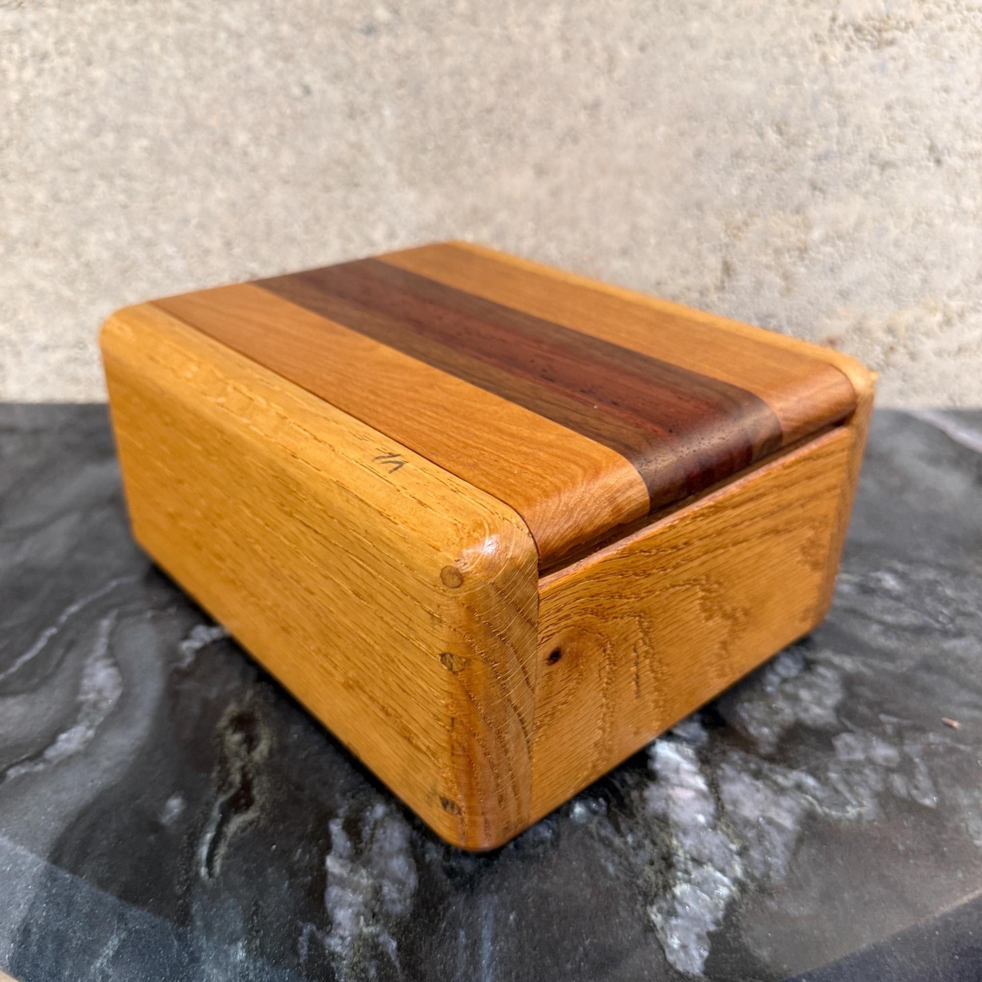 Late 20th Century Decorative Wooden Box Attributed Dean Santner Studio Organic Modern For Sale