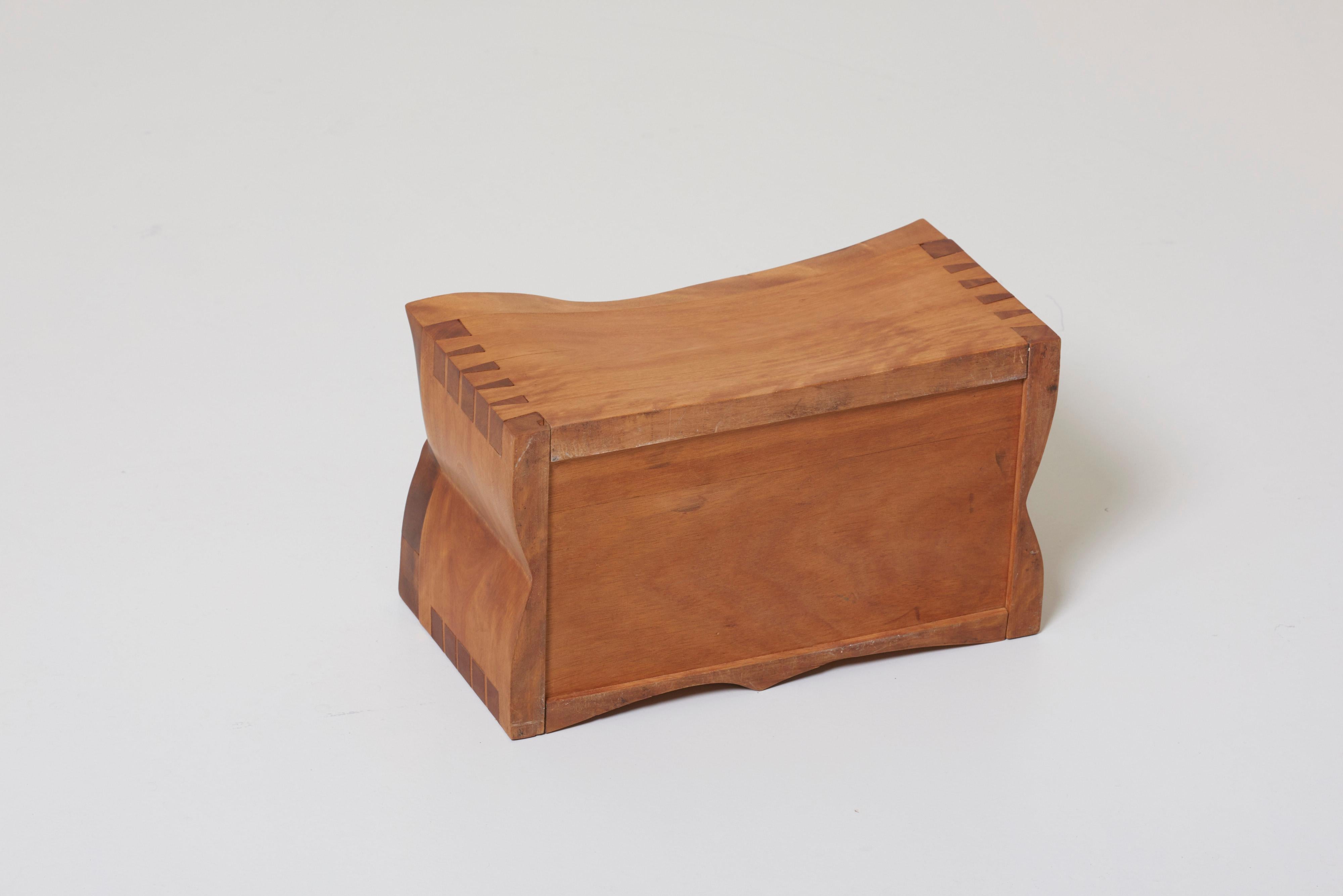 American Decorative Wooden Box in the Manner of Michael Coffey, US, 1970s For Sale