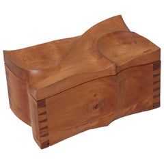 Retro Decorative Wooden Box in the Manner of Michael Coffey, US, 1970s