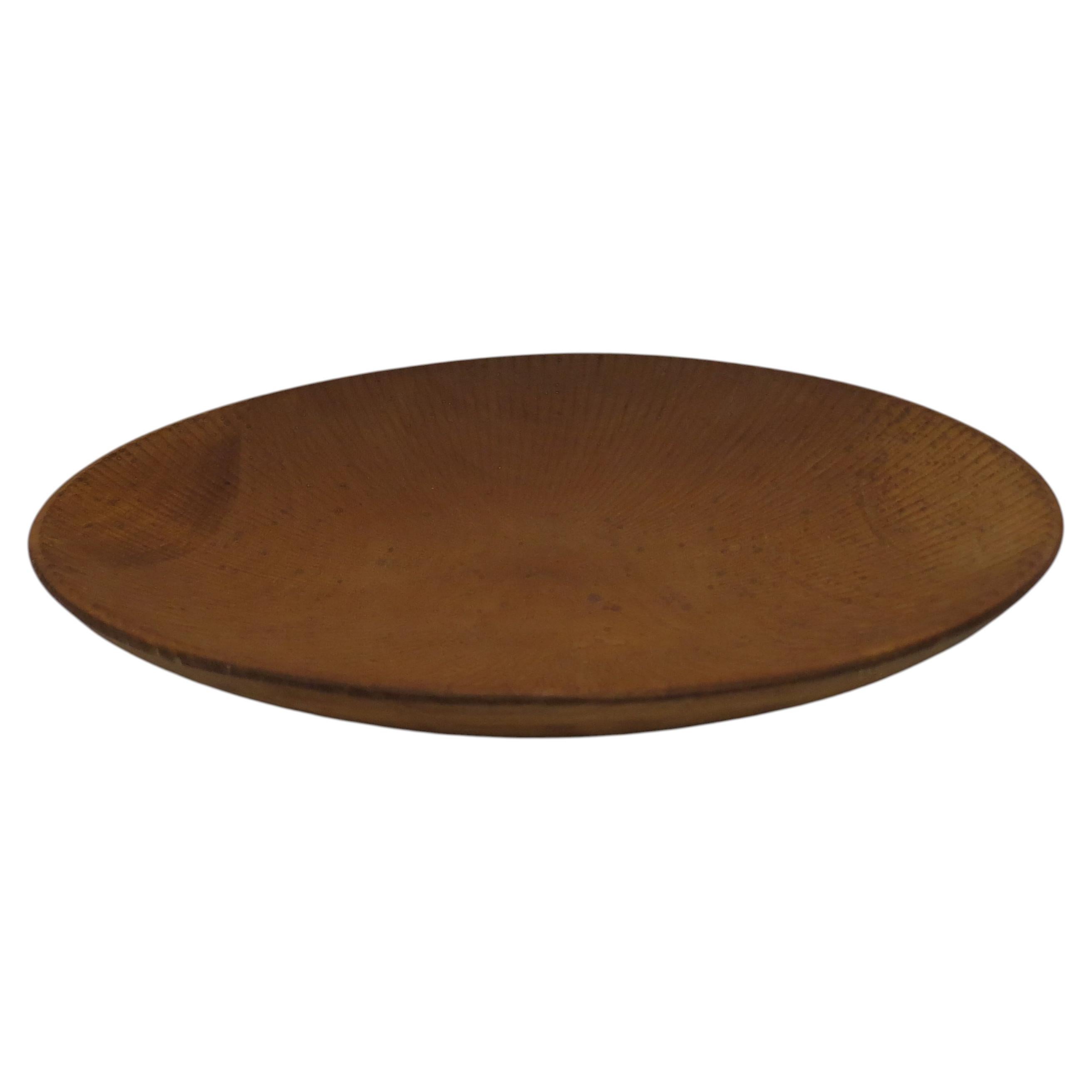 Dekorative, kannelierte Holzschale von David Pye OBE im Angebot