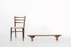 Decorative wooden low bench, France ca. 1850