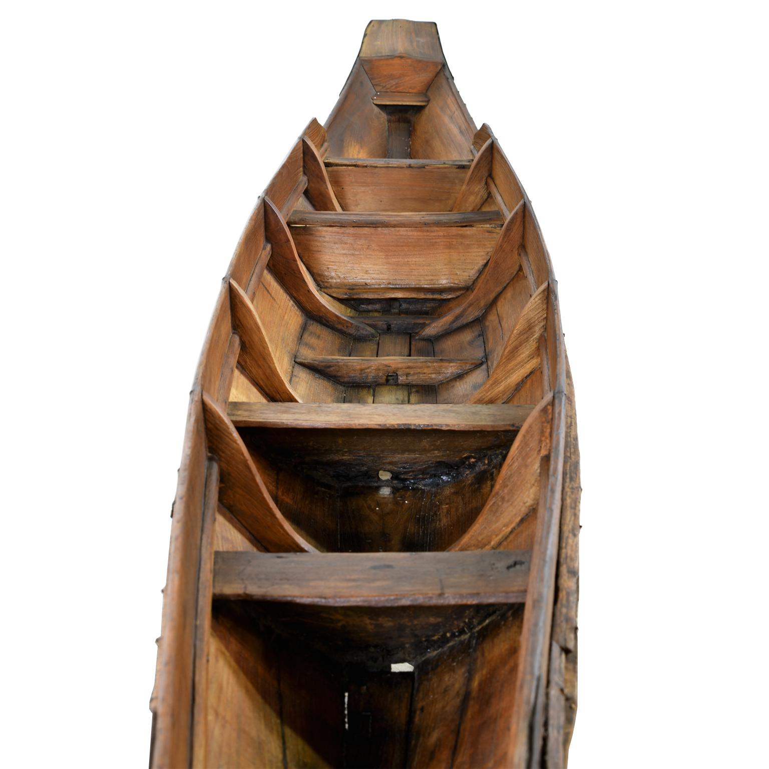 long wooden boat