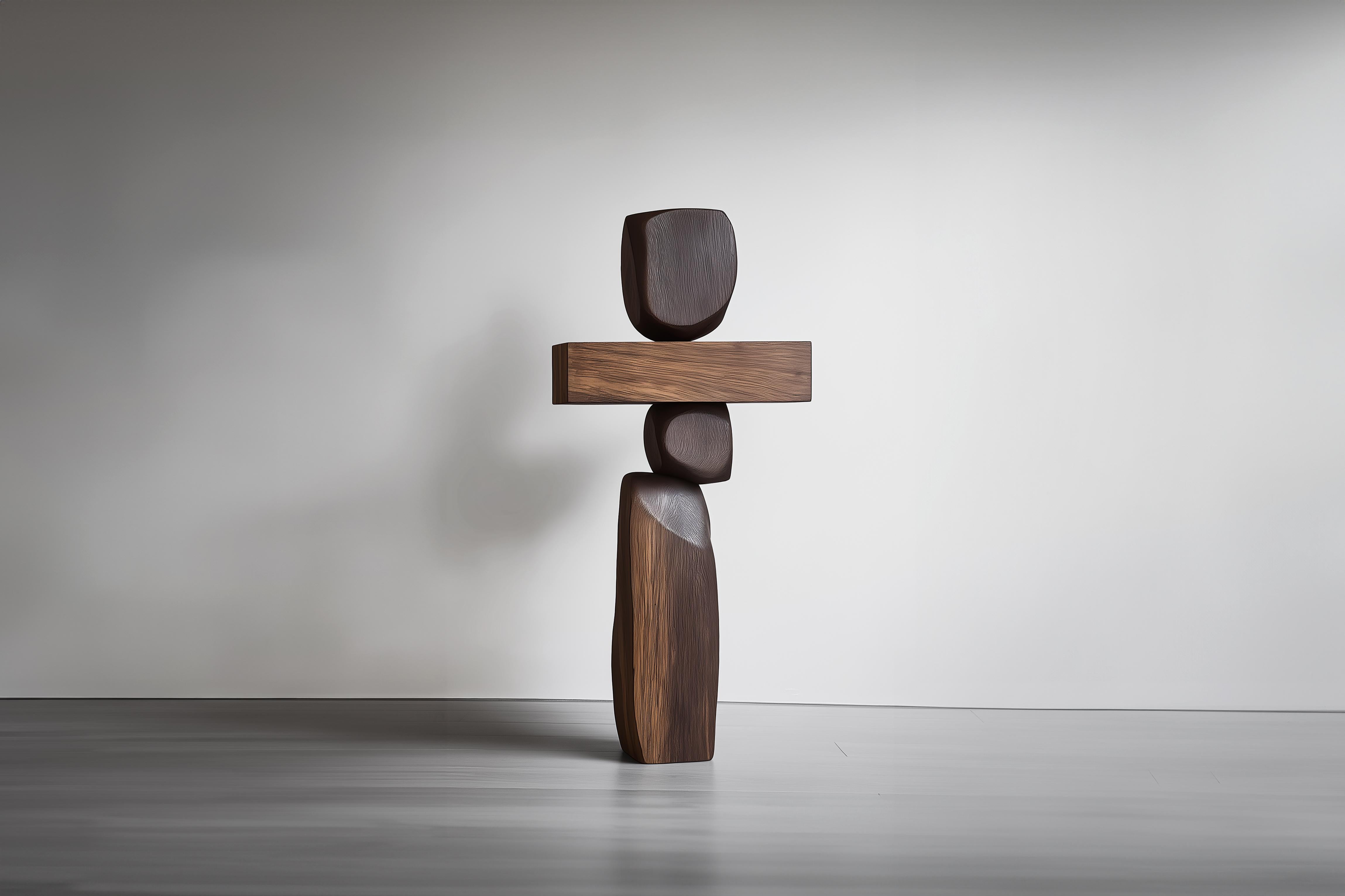 Scultura decorativa in legno Lull No123 - Realizzata a mano da NONO per case contemporanee


---
L'equilibrio e la tensione sono al centro di queste sculture. L'interazione tra le forme lisce e arrotondate e le basi solide e angolari crea un
