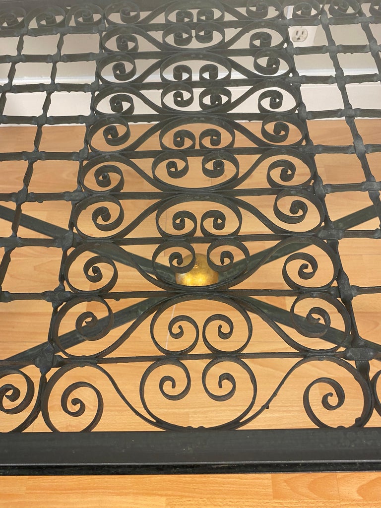 Decorative Wrought Iron Cocktail Coffee Table, Architectural Element ...