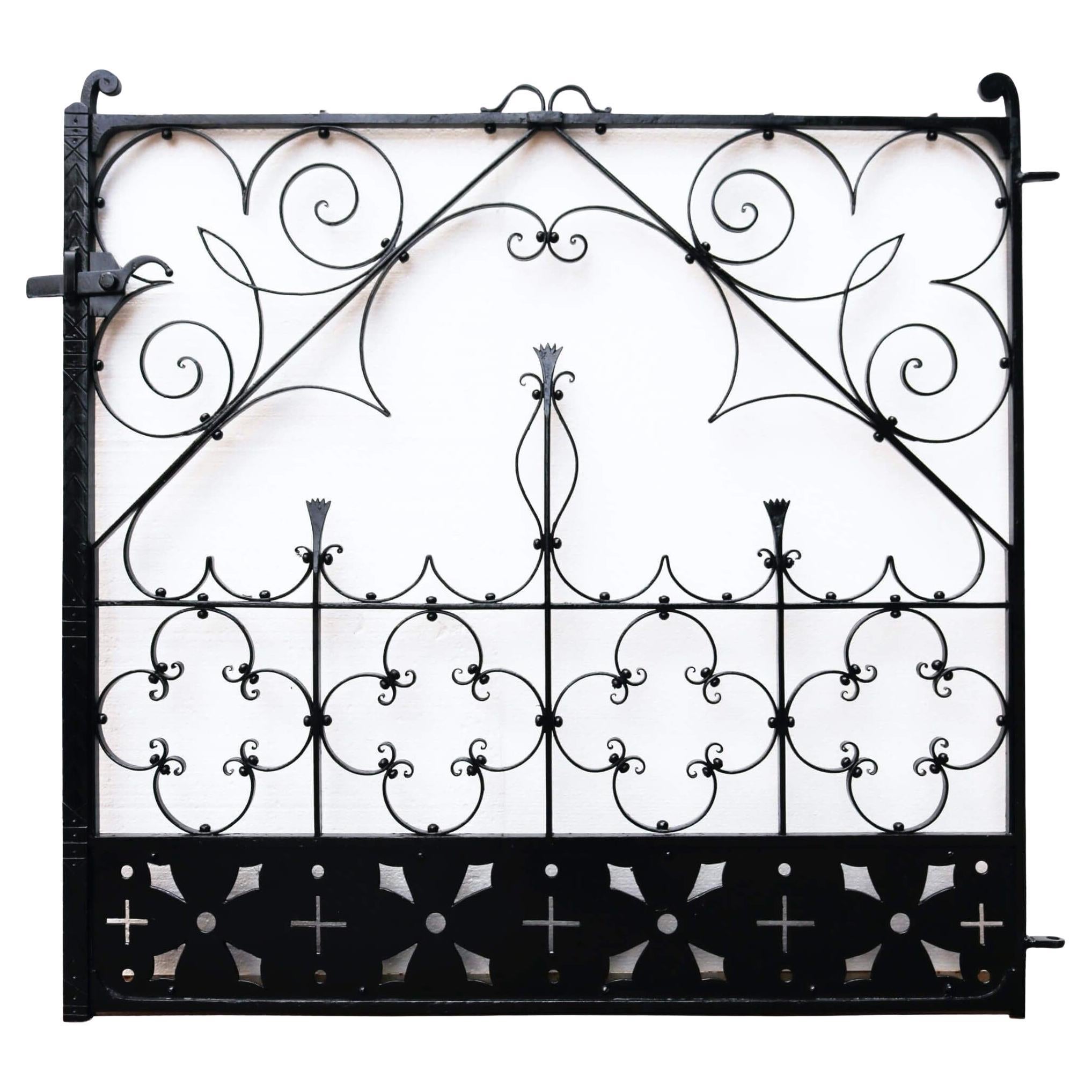 Decorative Wrought Iron Garden Gate For Sale