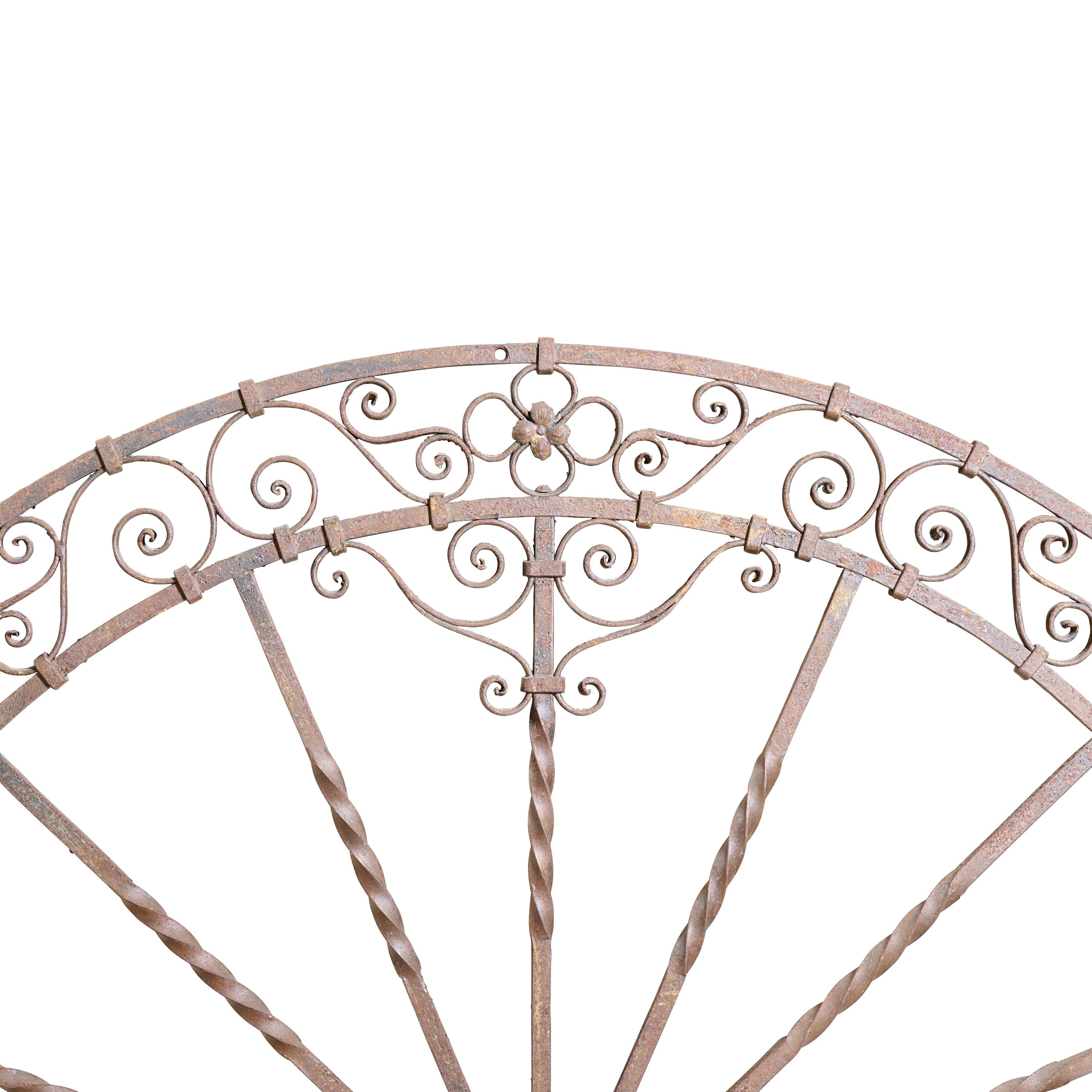 Decorative wrought iron grill.

