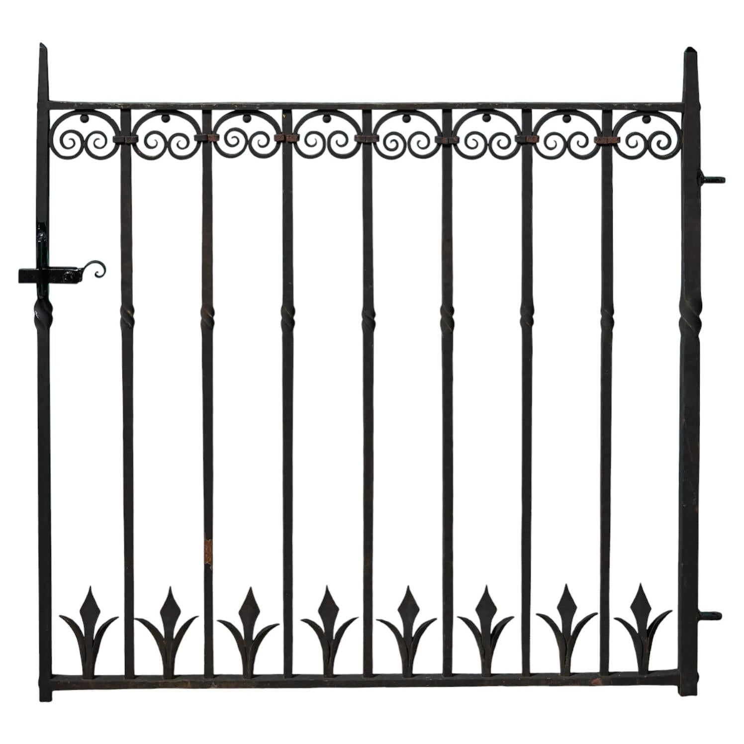 Decorative Wrought Iron Garden Gate For Sale