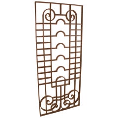 Vintage Decorative Wrought Iron Window Grill