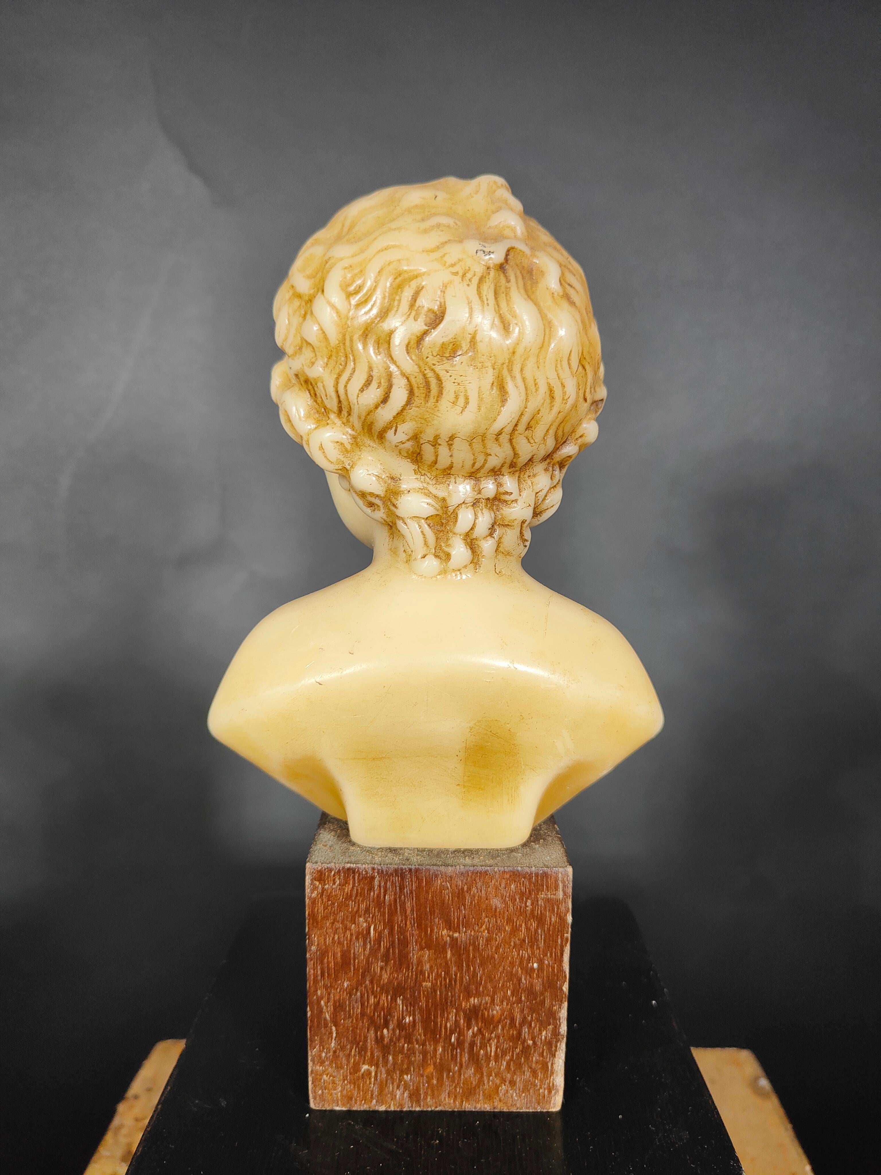Decorative XIX Century Child Wax Bust For Sale 3