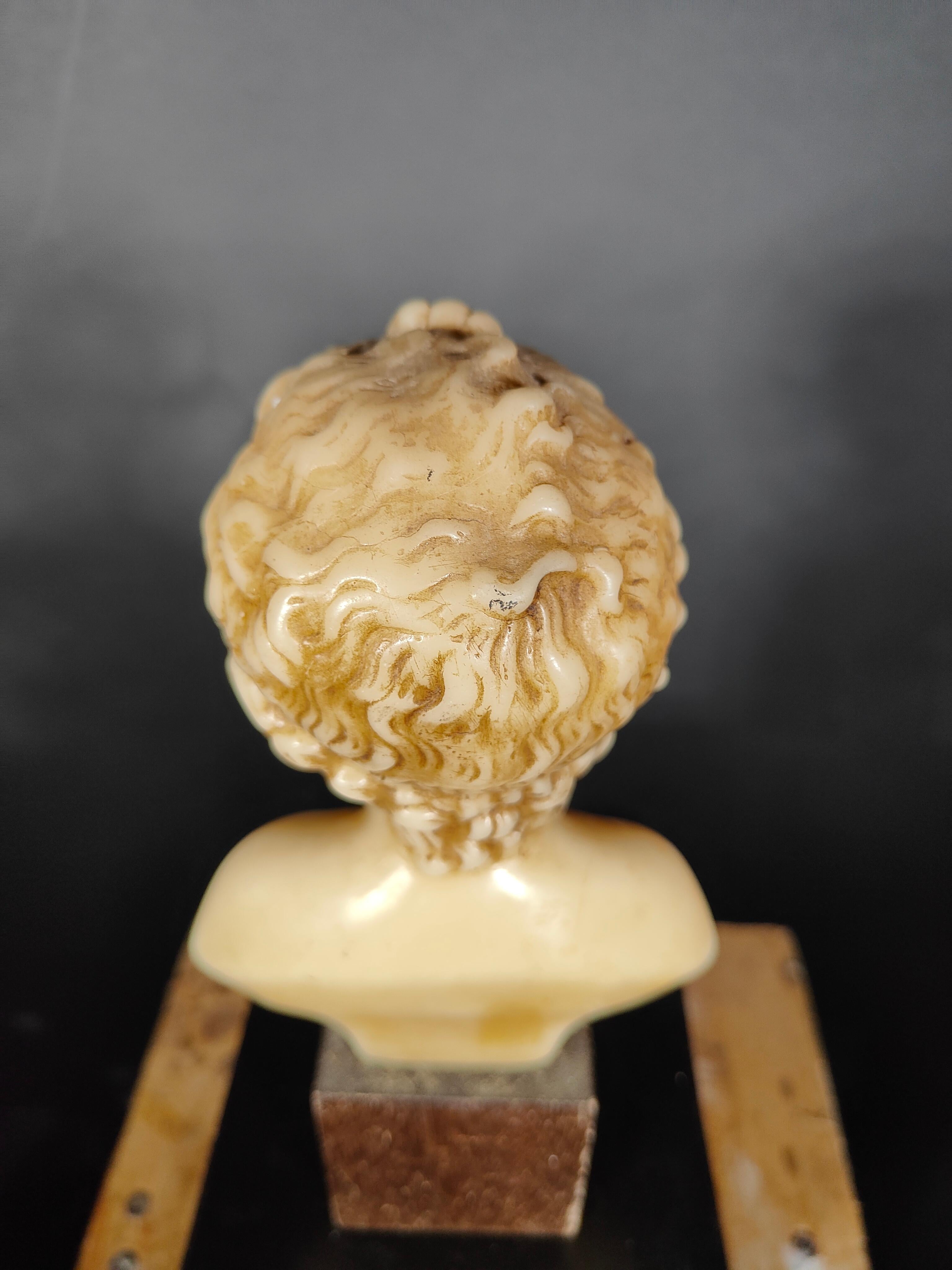 Decorative XIX Century Child Wax Bust For Sale 4