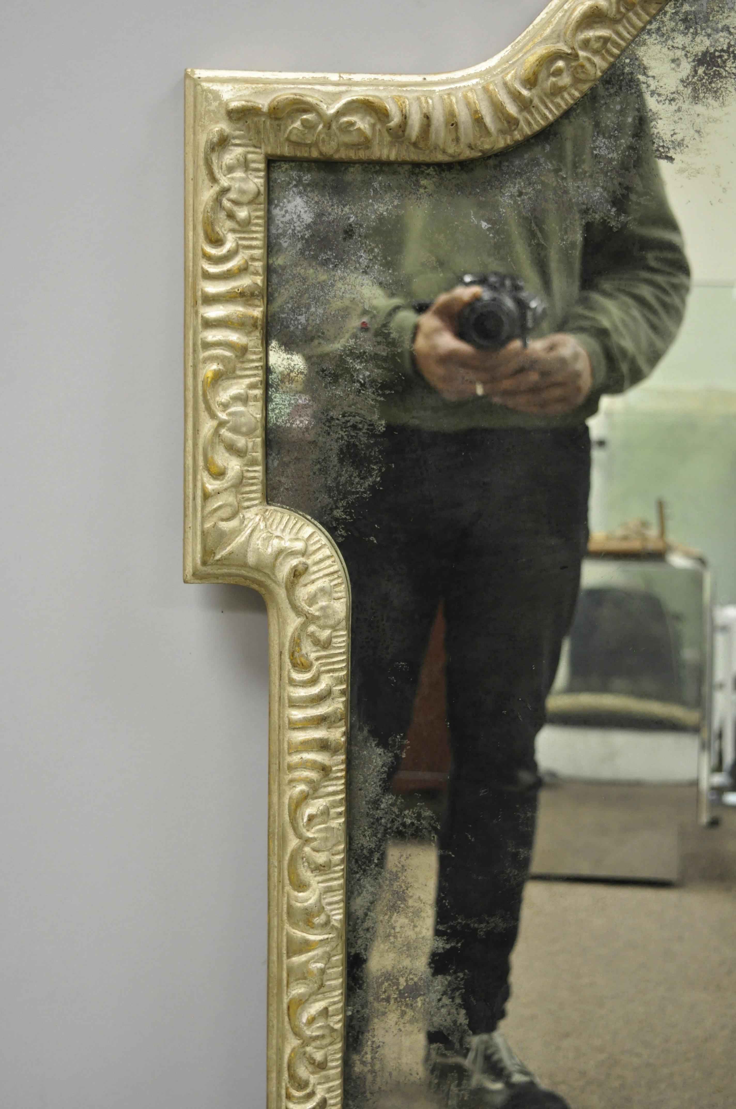 large distressed mirror