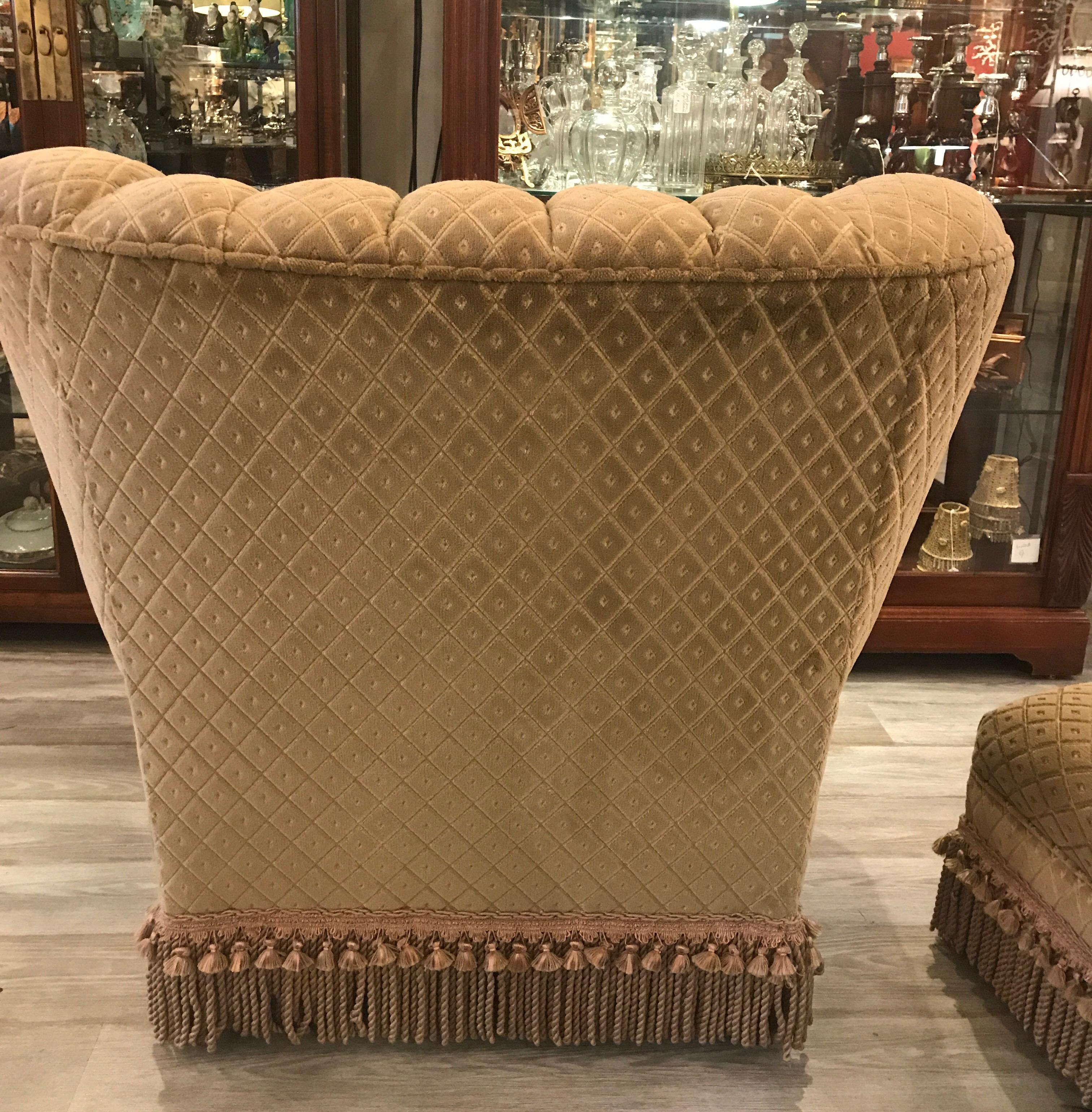 Decorator Club Chair and Ottoman by Swaim 3