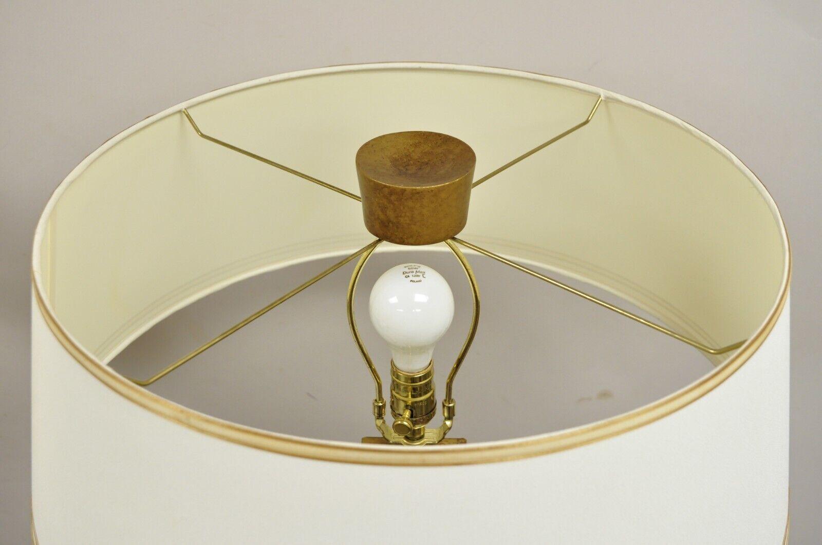 Decorator Fine Art Lamps Gold Gilt Metal Skyscraper Modern Floor Lamps - a Pair For Sale 3