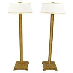 Dekorative Kunstlampen, Gold vergoldetes Metall, Wolkenkratzer-Modern-Stehlampen, Paar