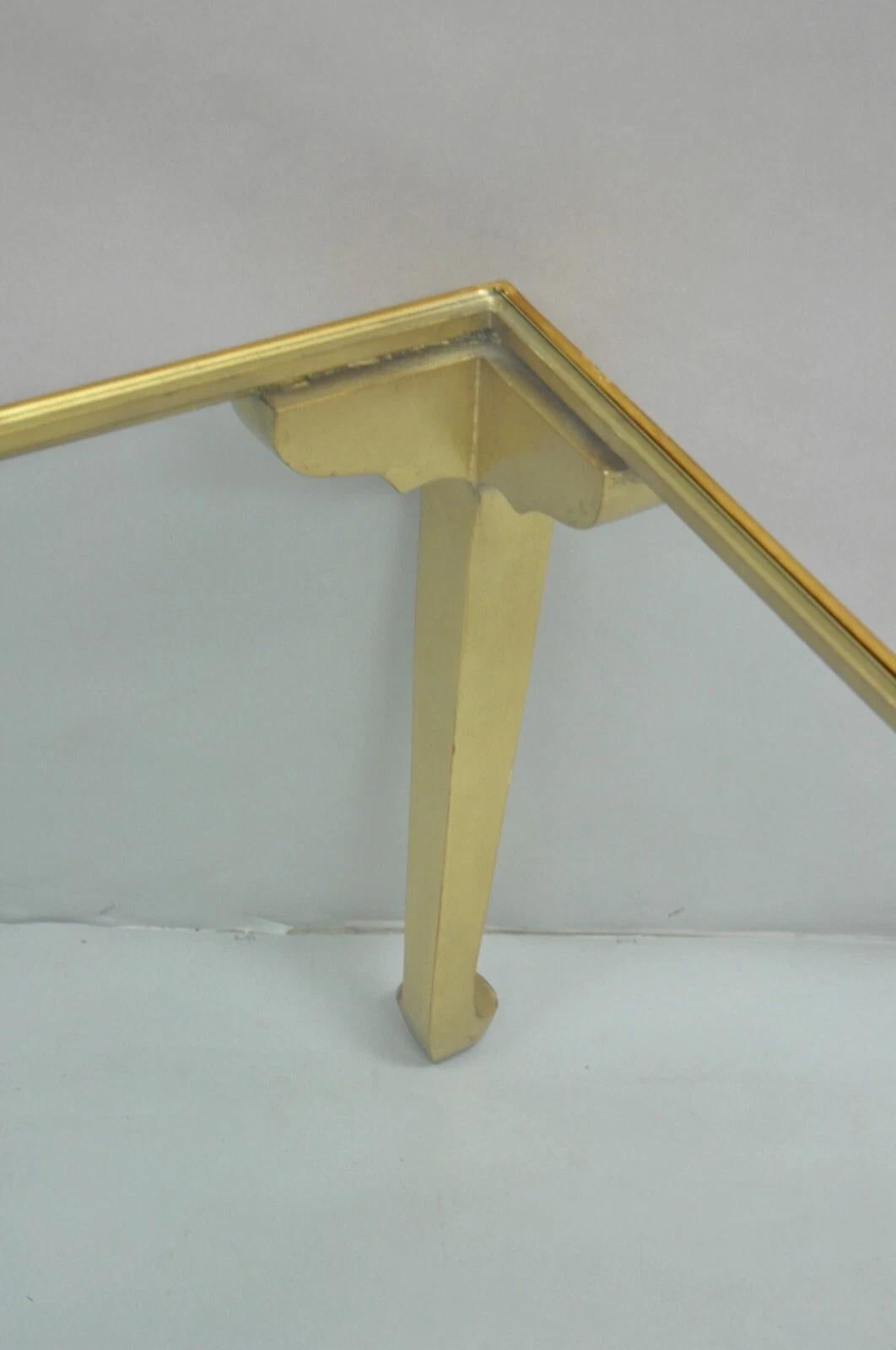 Table basse cabriole en fer doré italien de style Hollywood Regency en vente 3