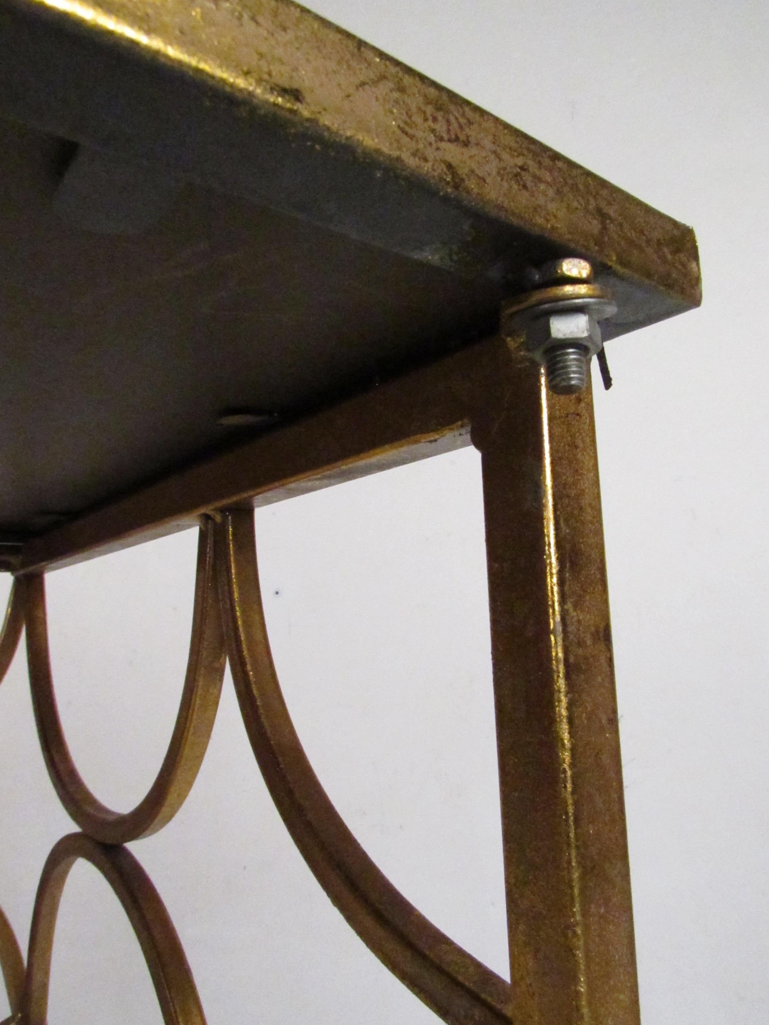 Decorator Style Console Table with Mirrored Top 4