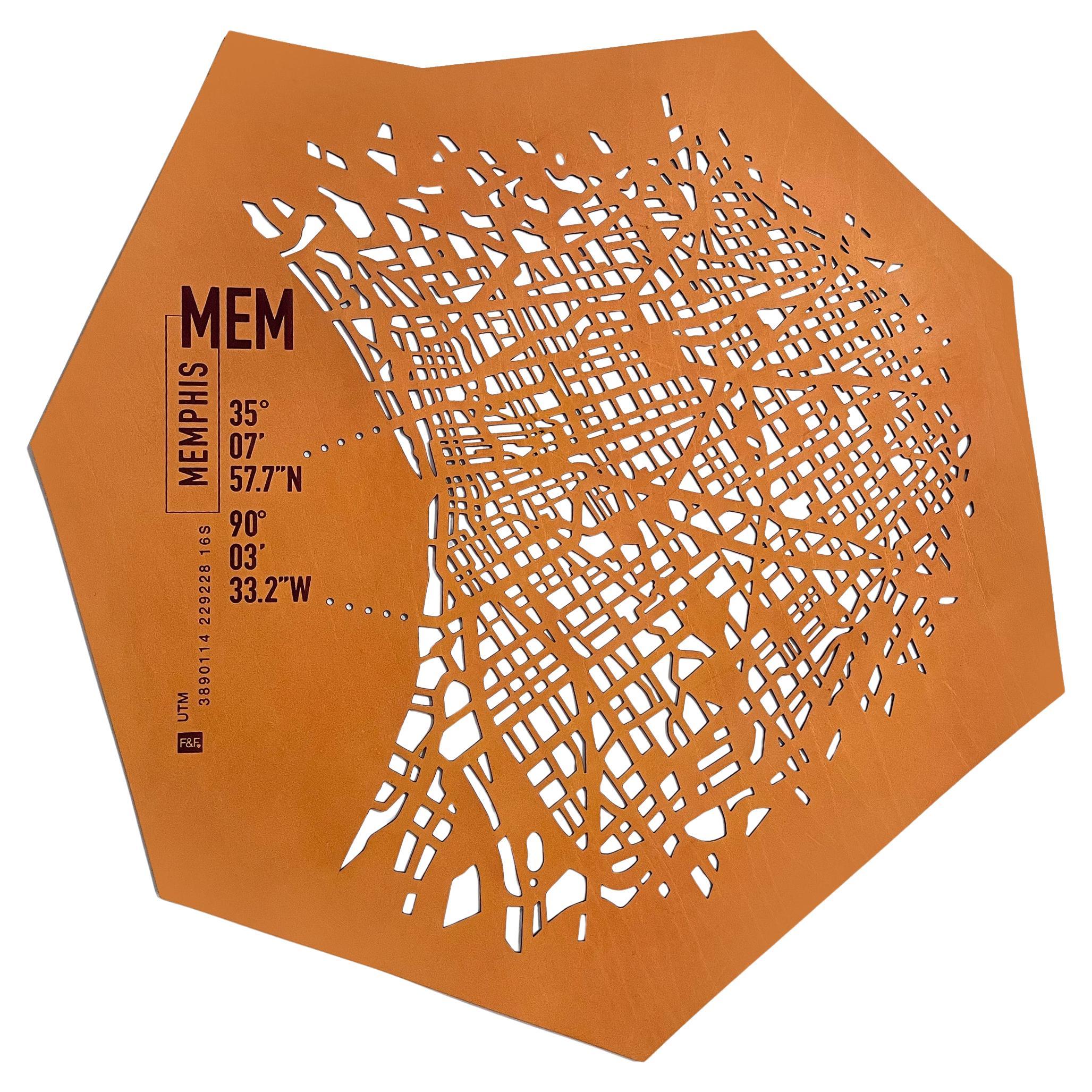 Decorazione da parete in pelle della città di Memphis produzione design italiano in vendita