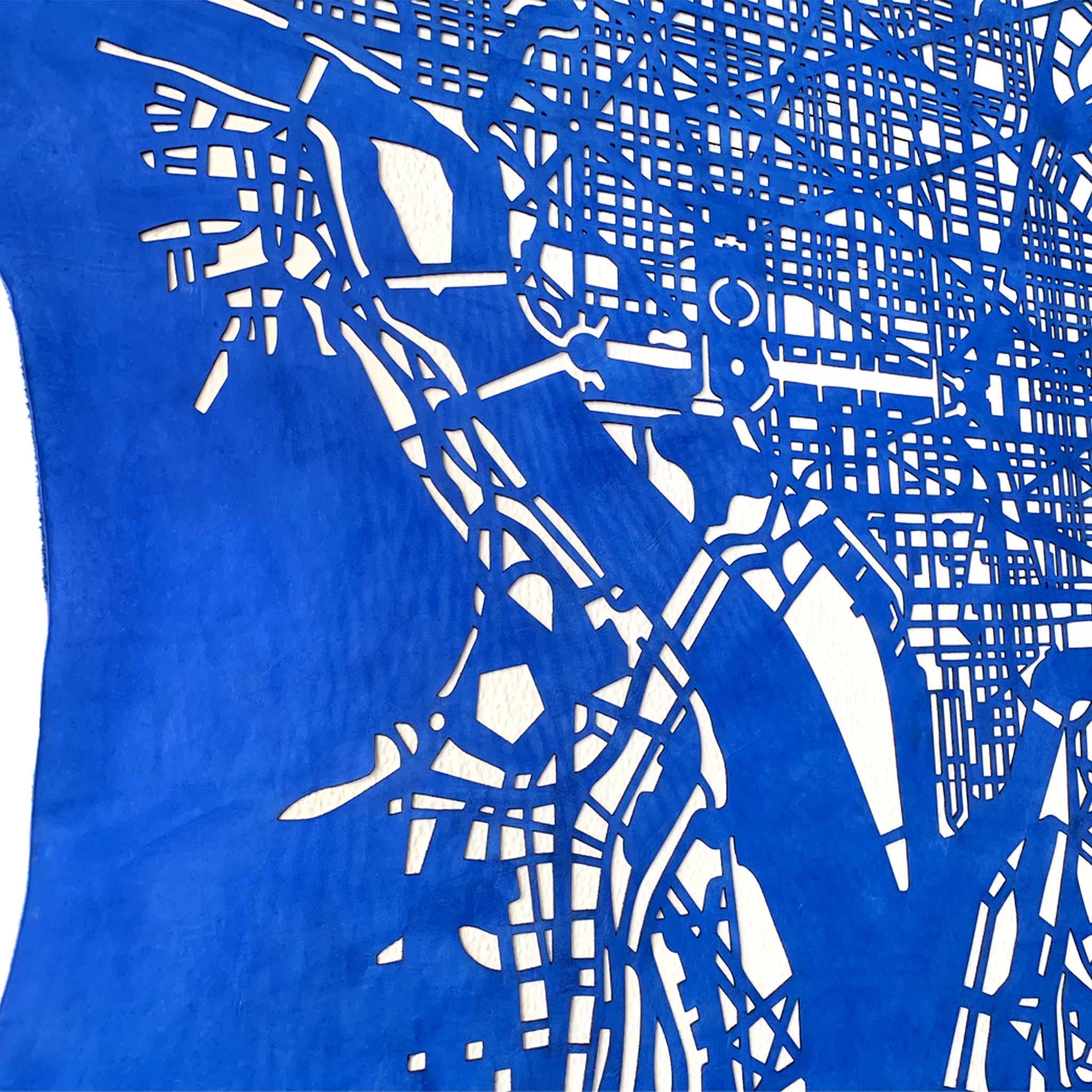 Decorazione da parete in pelle, mappa della città personalizzata design italiano en Nuevo estado para la venta en Torino, IT